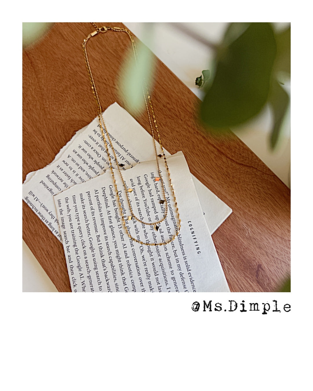 18k Gold Plated Double Layered Necklace