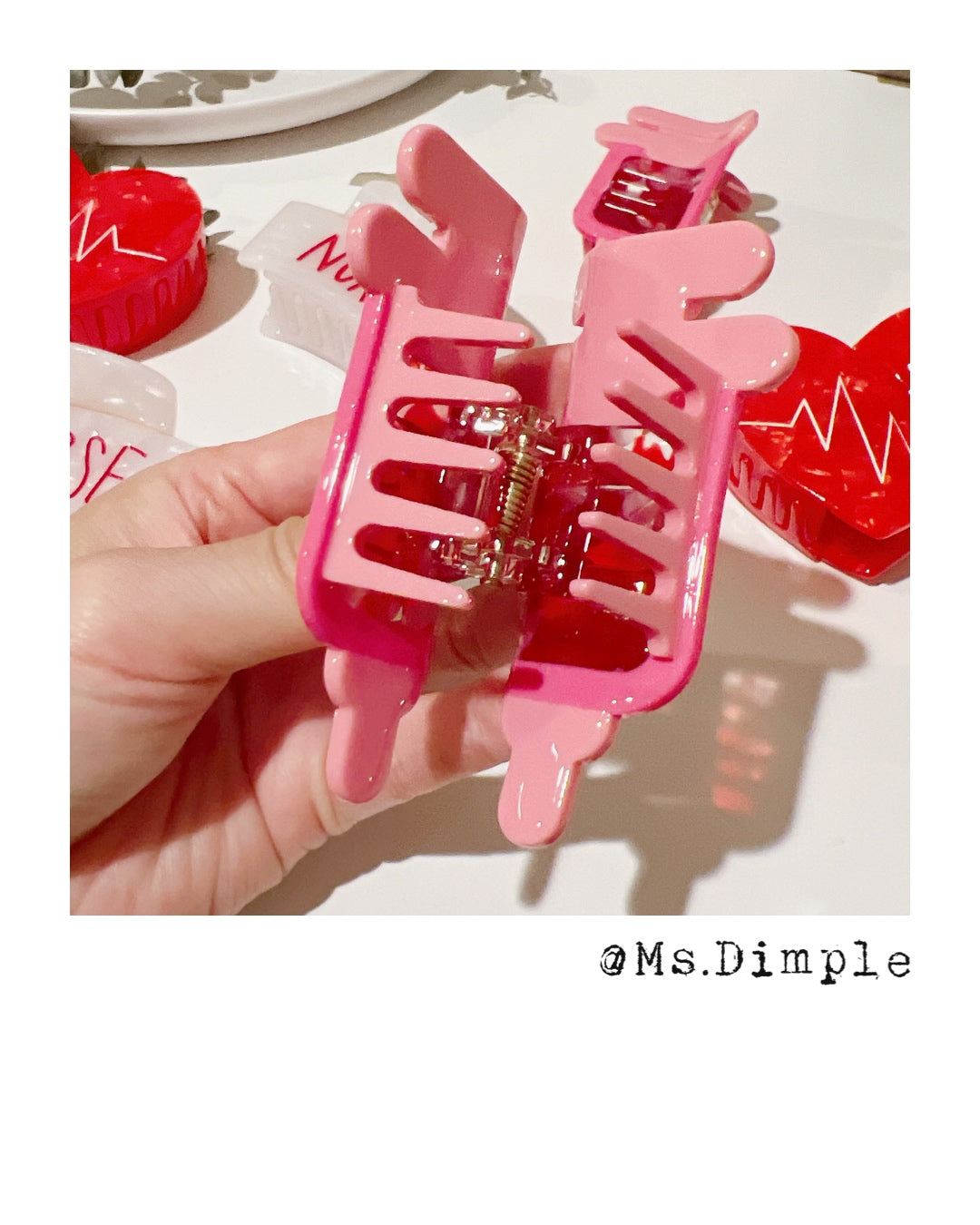 Cute Nurse Syringe/EKG/Nurse Hair Claw Clip