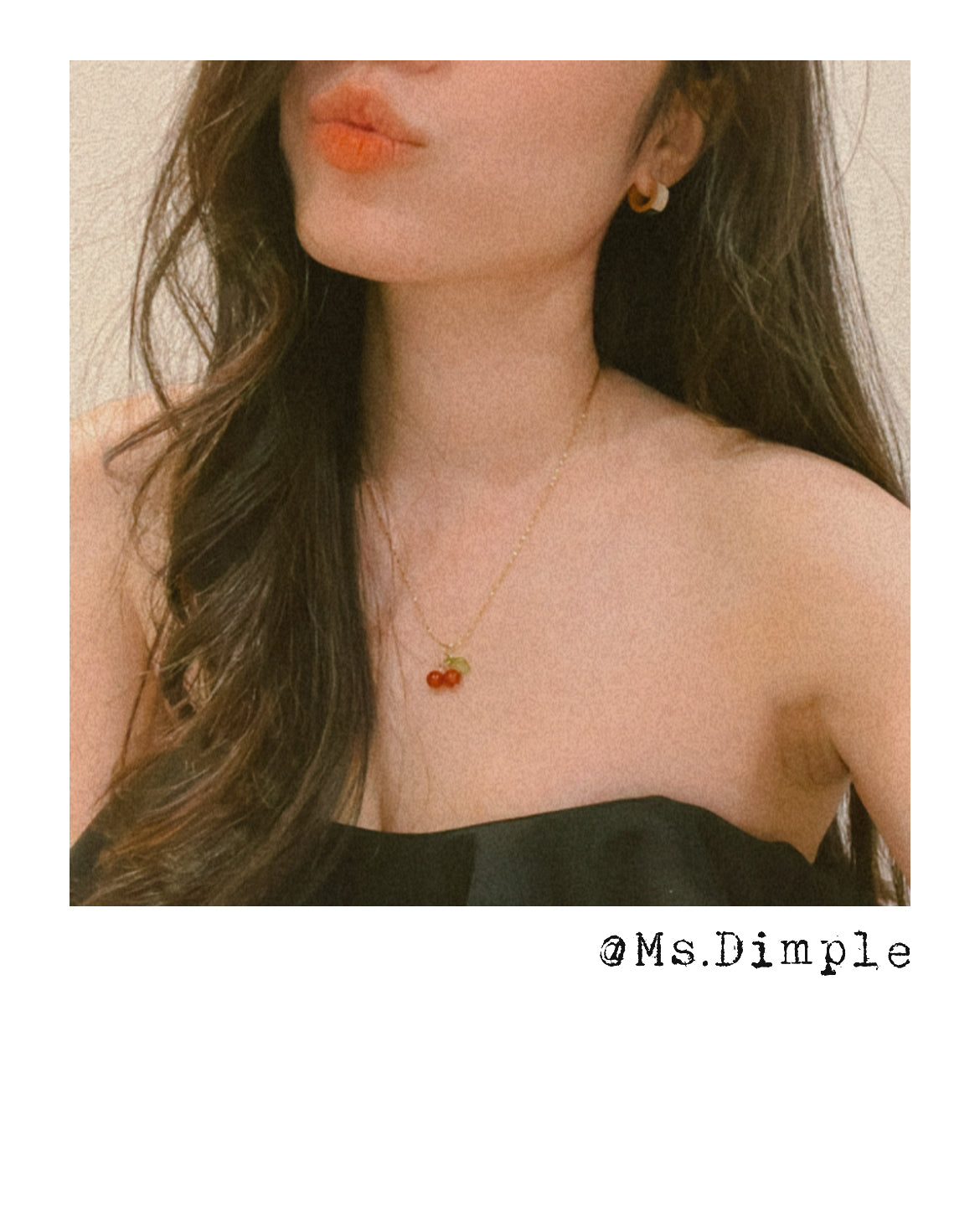 18K Gold Plated Cherry Stainless Steel Necklace