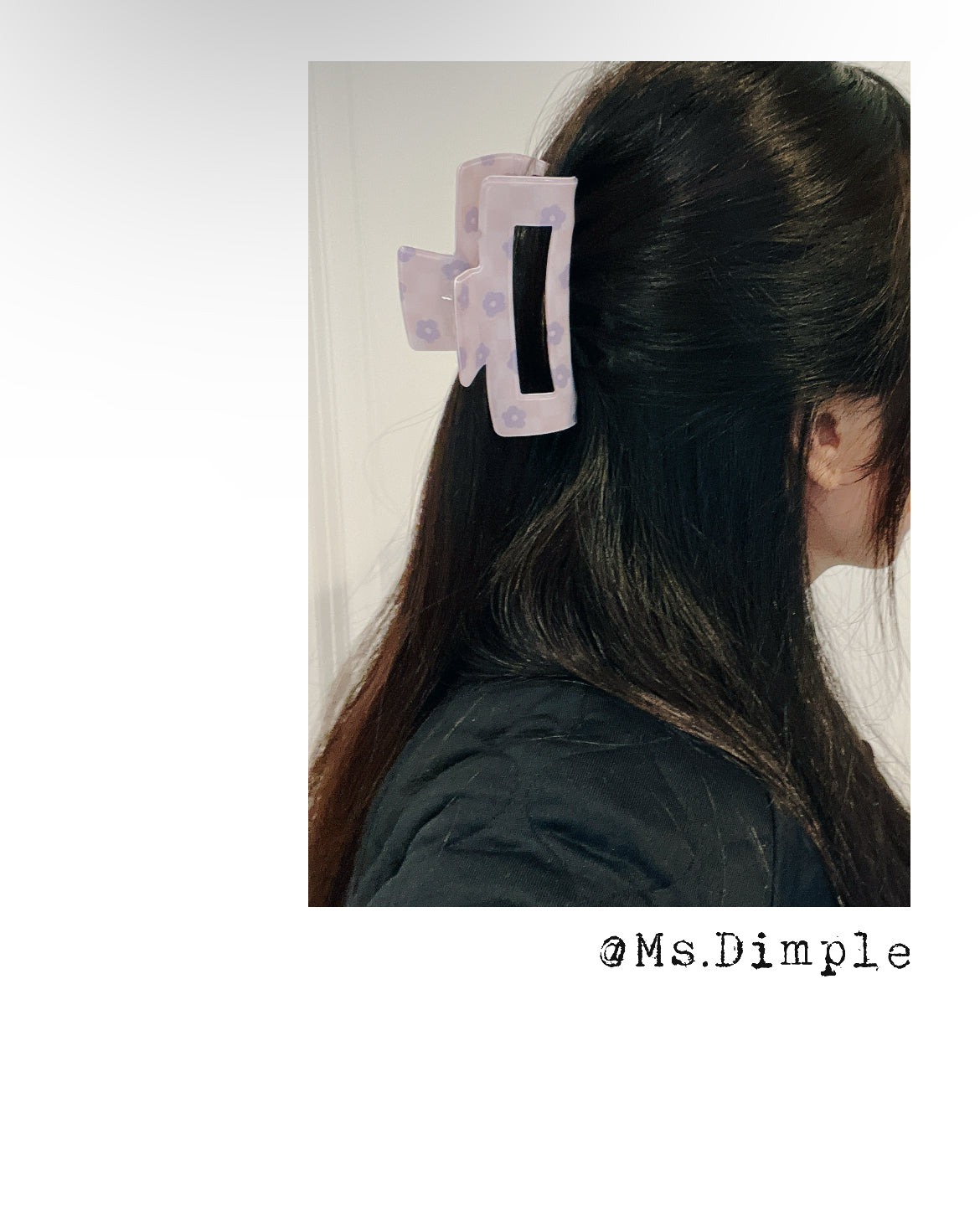 Big Purple Flowers Hair Claw Clip