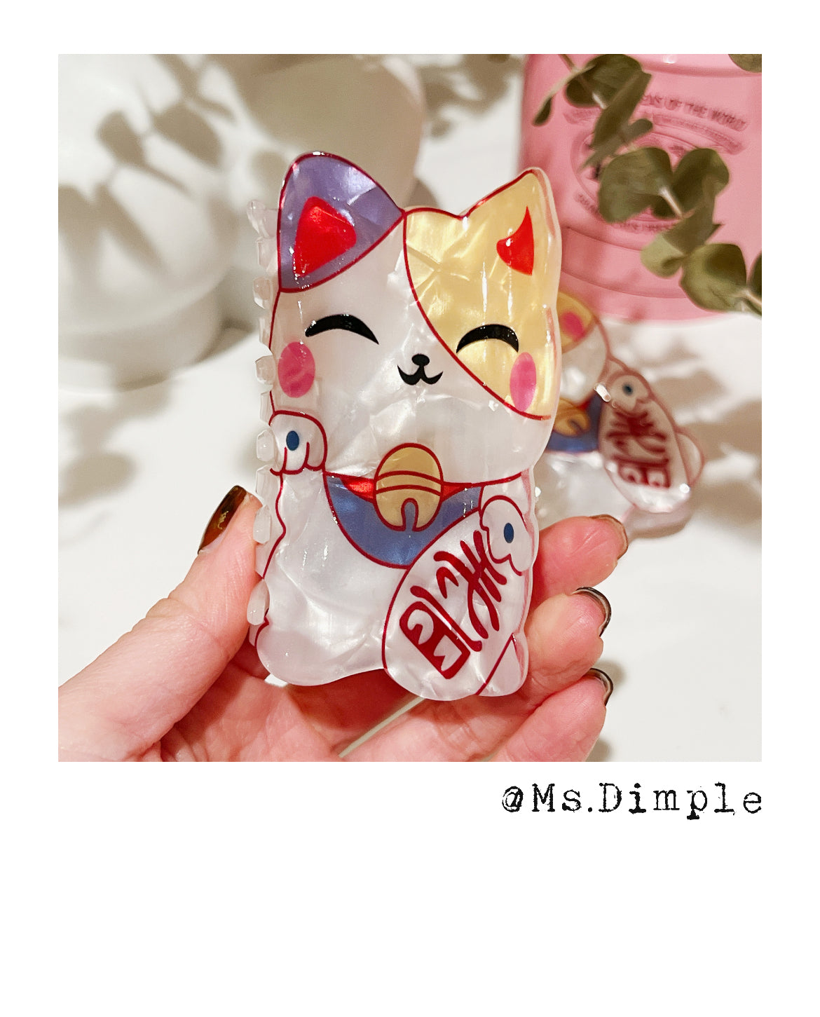 Japanese Lucky Cat Fortune Cat Hair Claw Clip