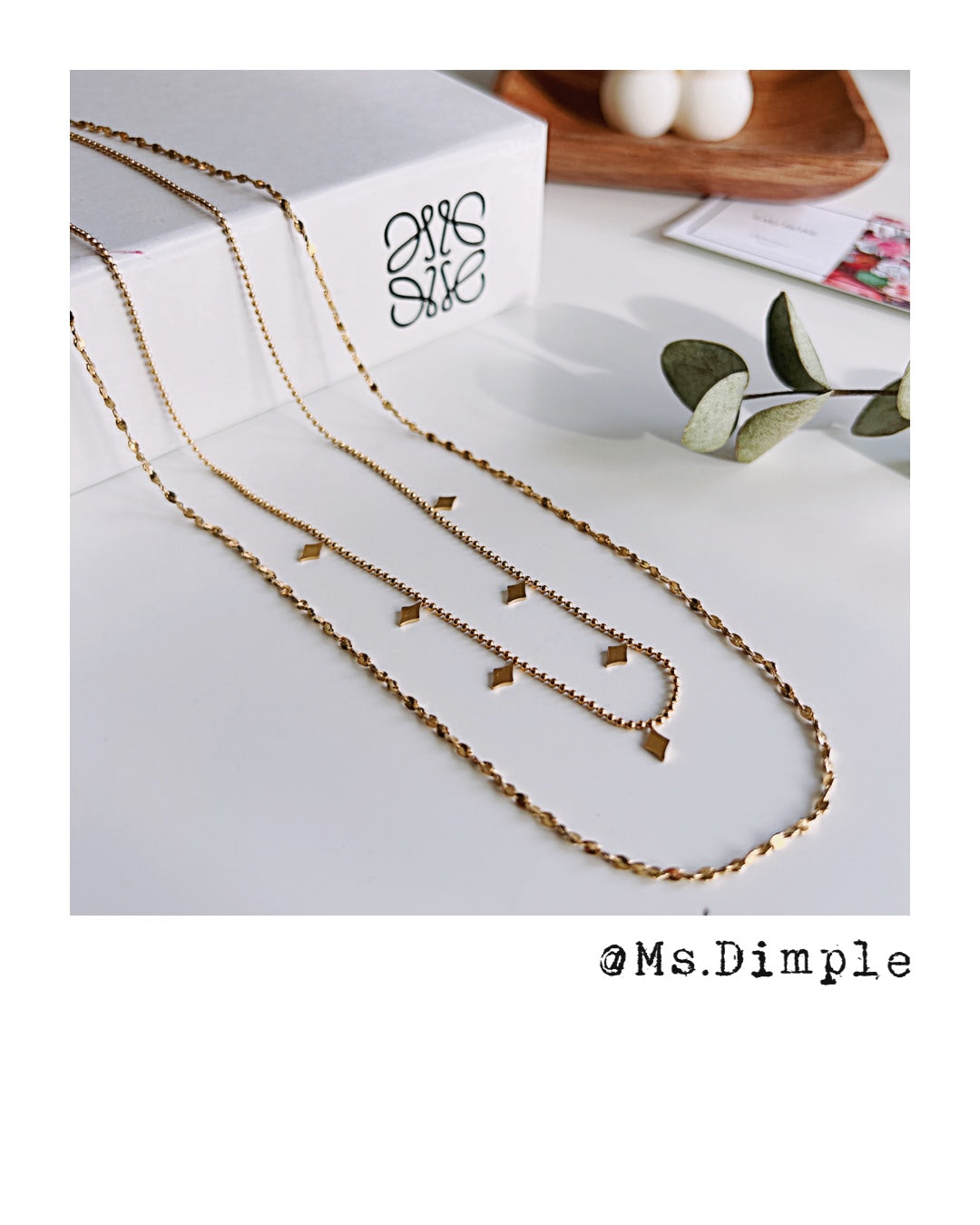 18k Gold Plated Double Layered Necklace