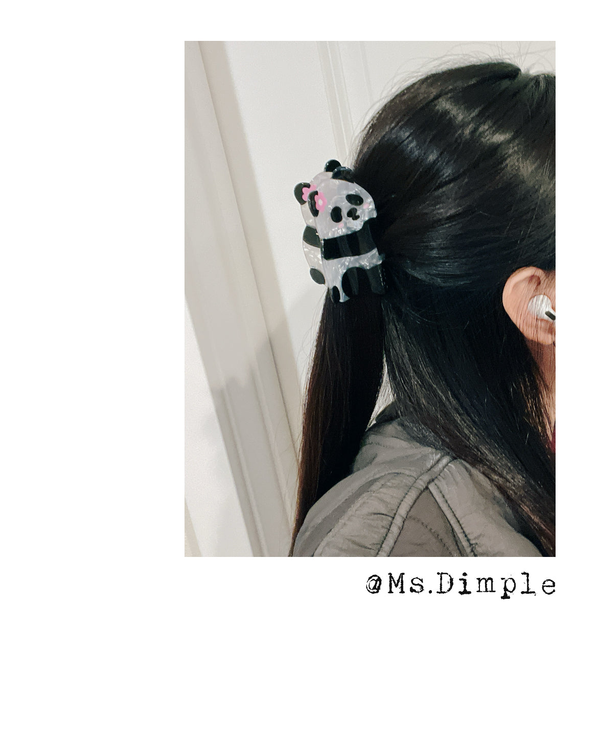 Cute Baby Panda Hair Claw Clip