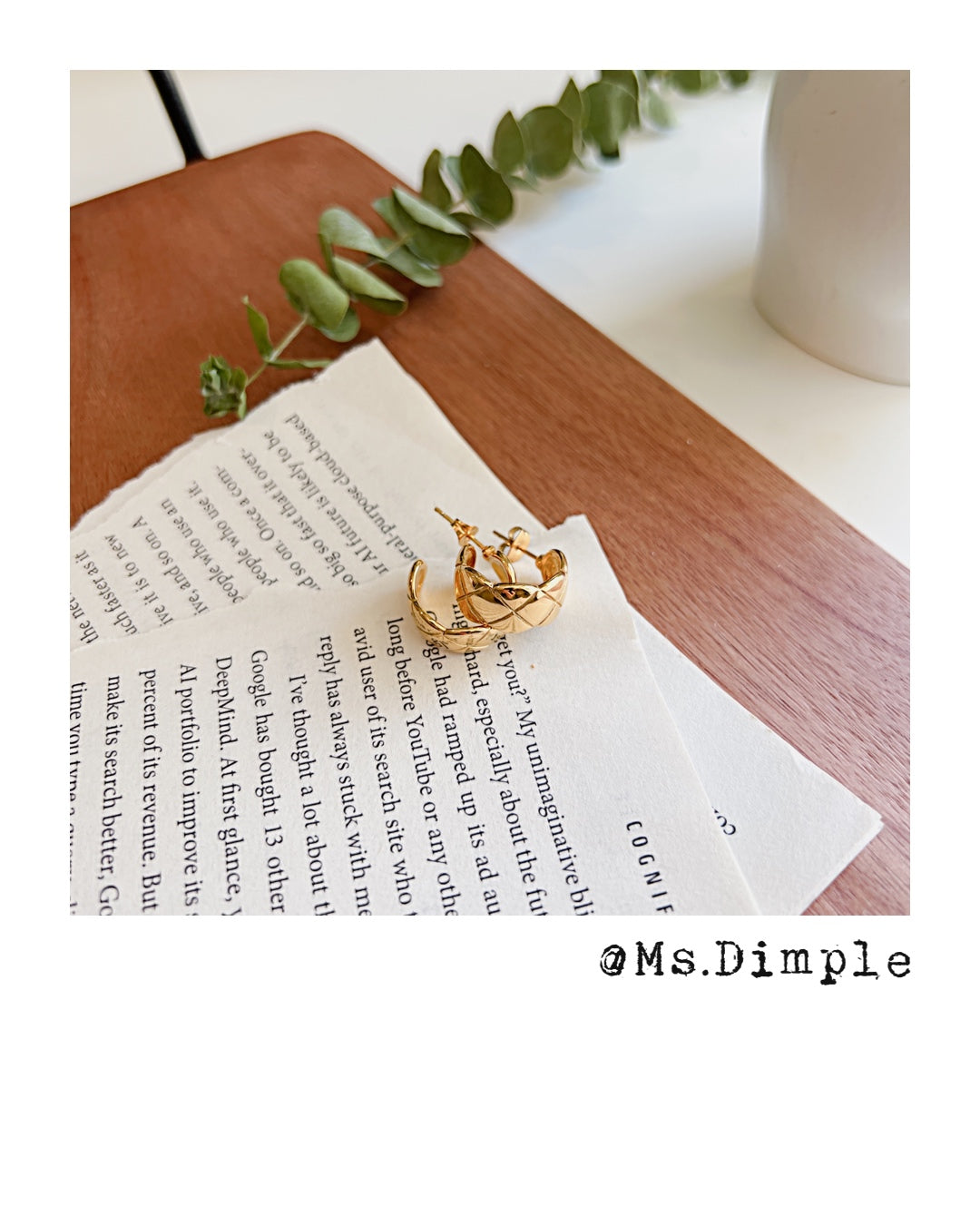 18k Gold Plated Stainless Steel Luxury Earrings