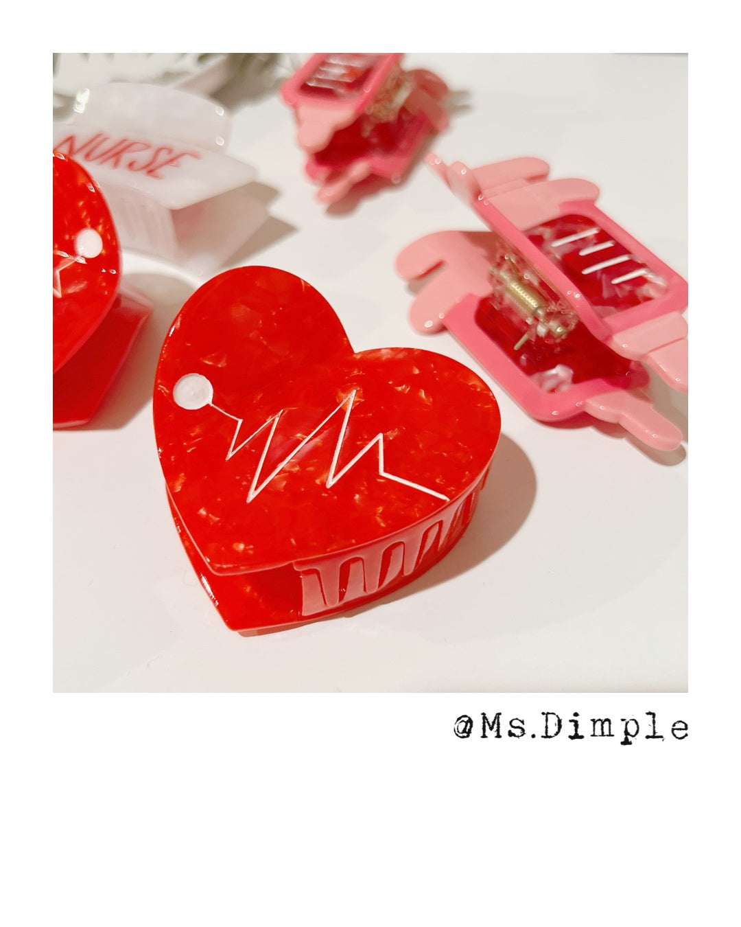 Cute Nurse Syringe/EKG/Nurse Hair Claw Clip