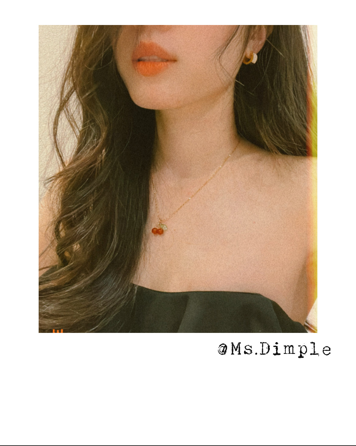 18K Gold Plated Cherry Stainless Steel Necklace