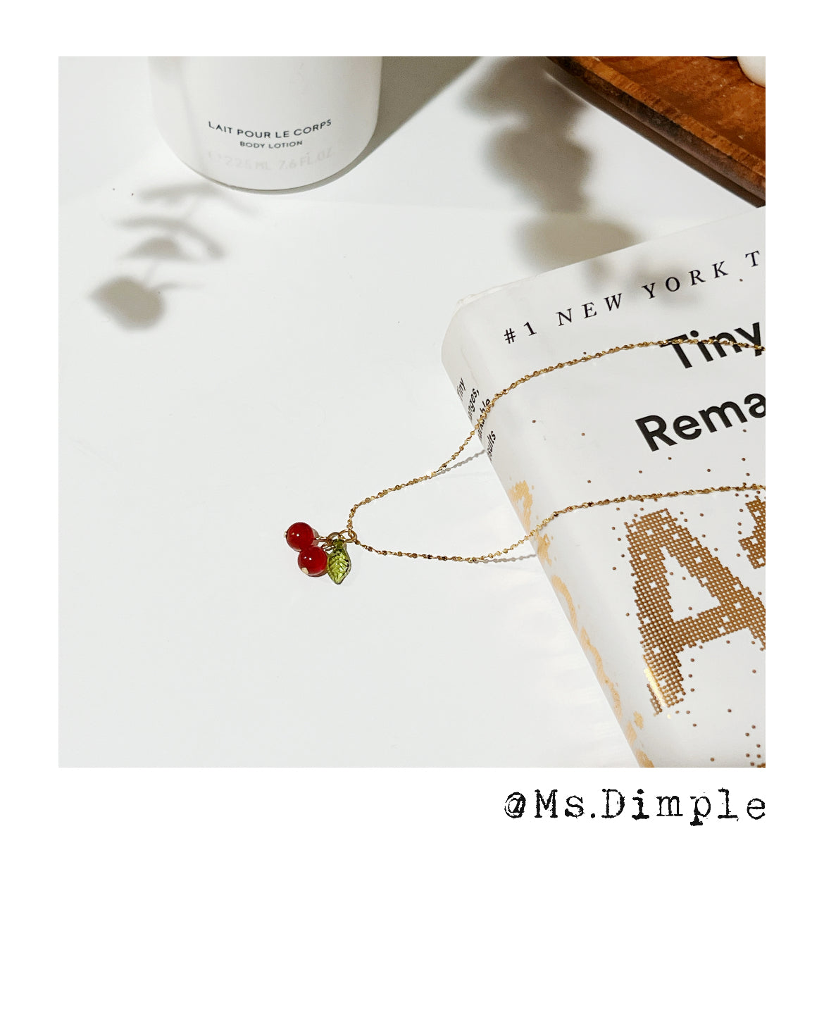 18K Gold Plated Cherry Stainless Steel Necklace
