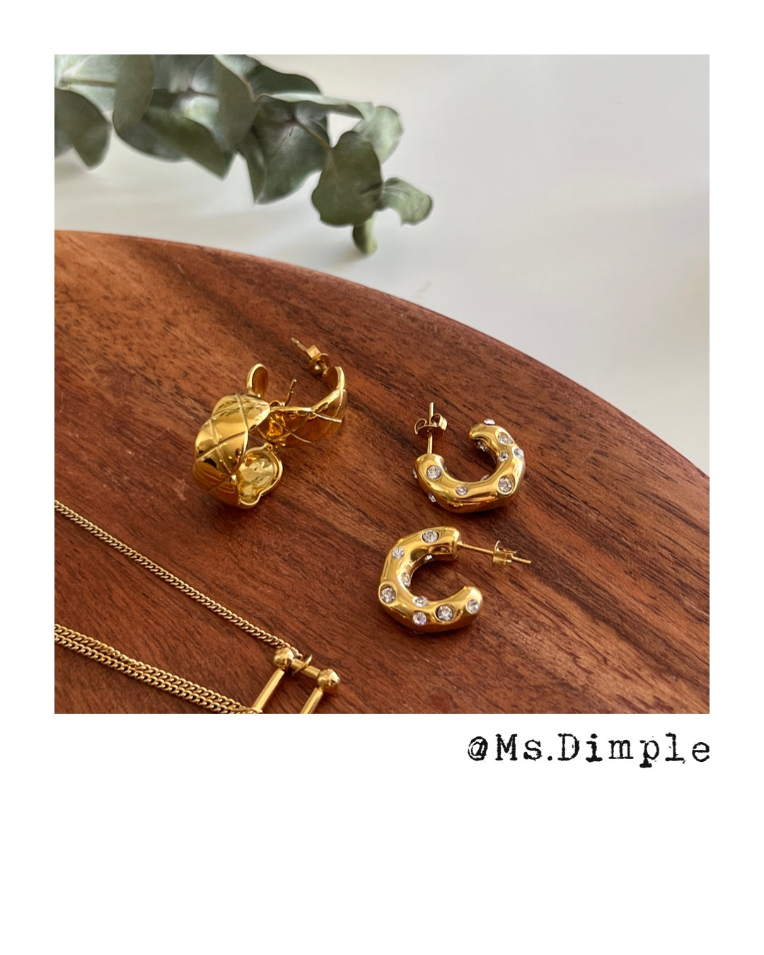 18k Gold Plated Stainless Steel Luxury Earrings