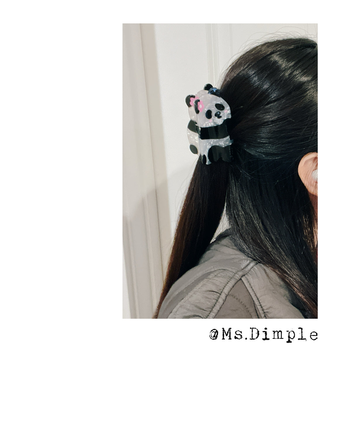 Cute Baby Panda Hair Claw Clip
