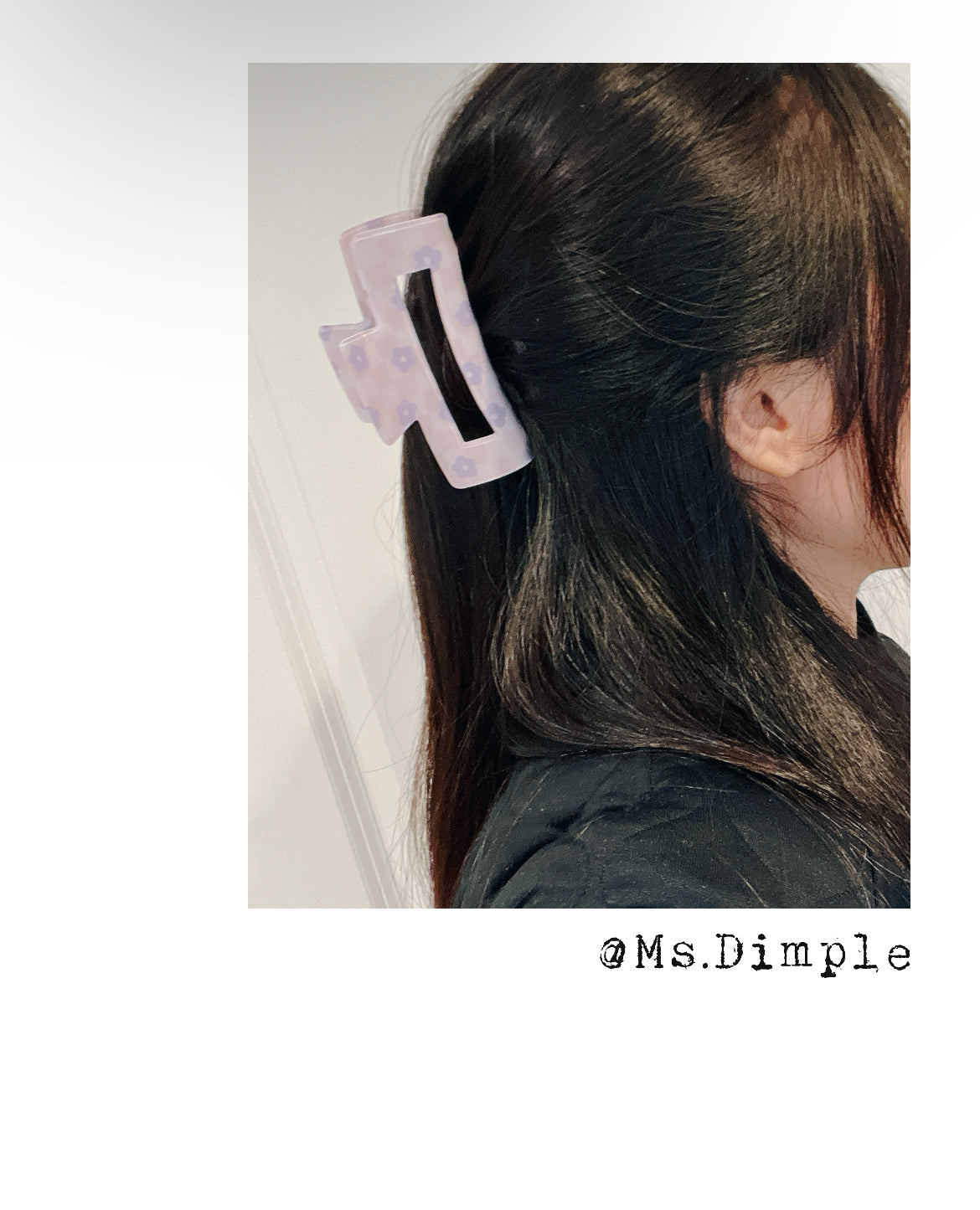 Big Purple Flowers Hair Claw Clip