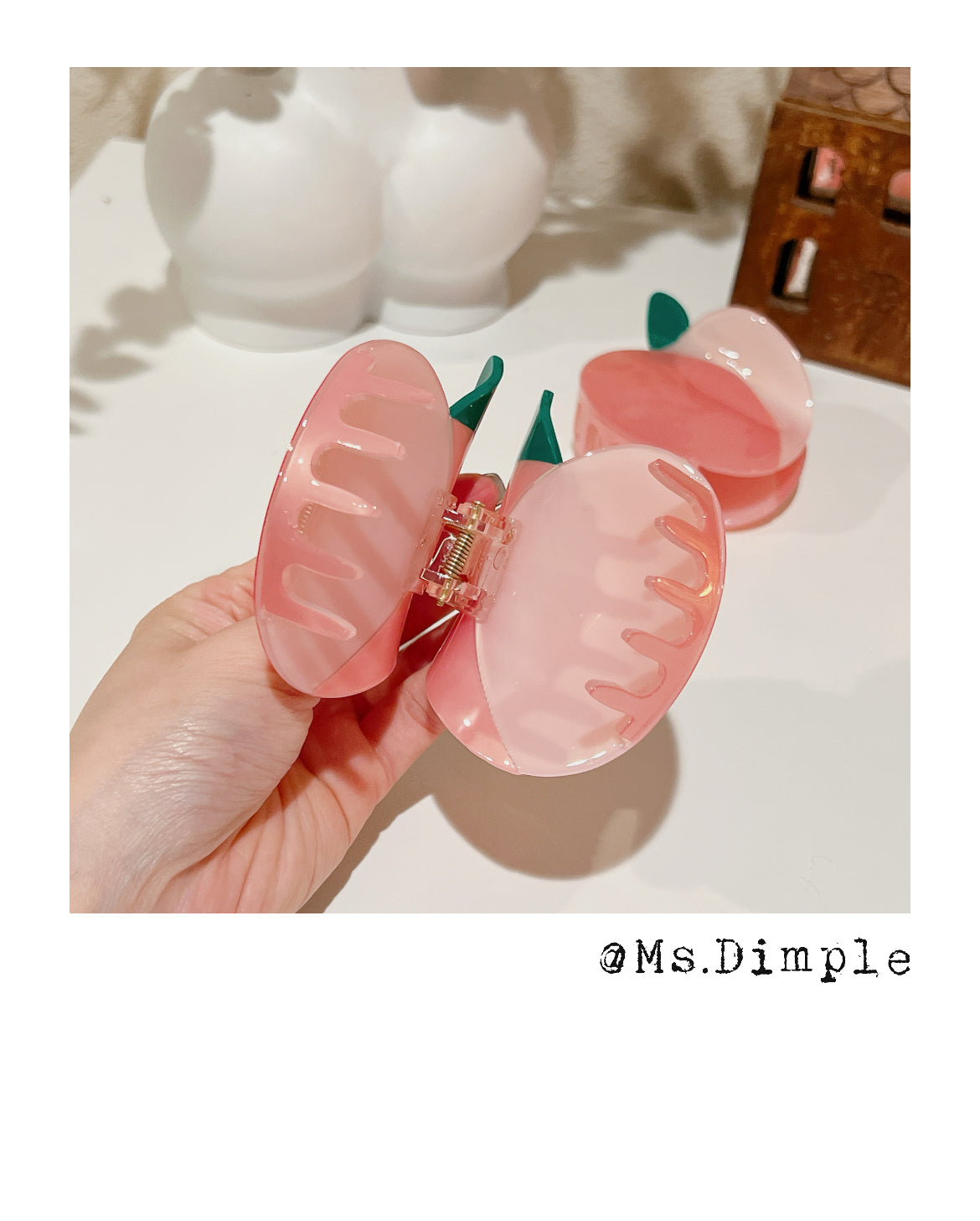Summer Pink Peach Hair Claw Clip