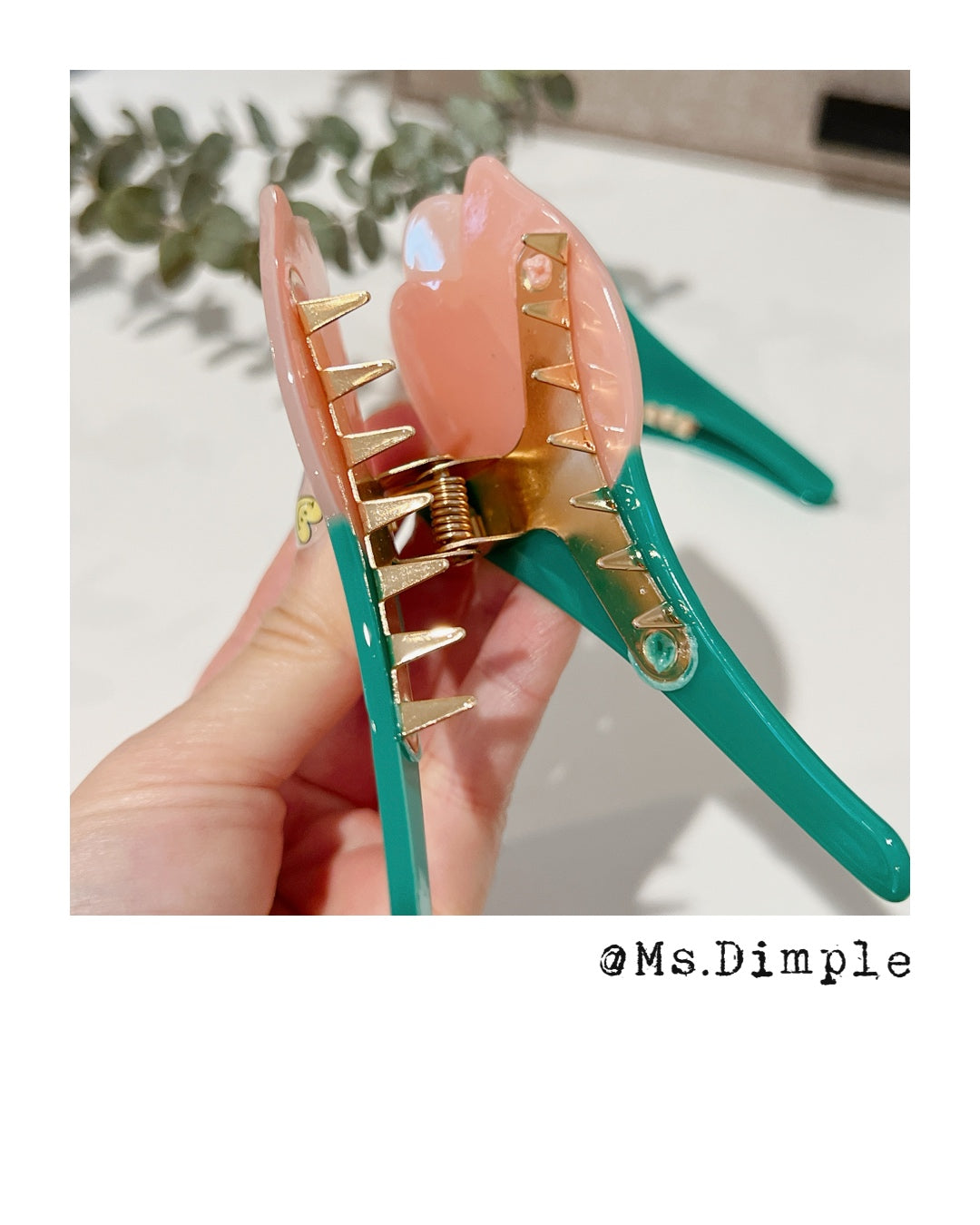 Pink Turlip Hair Claw Clip