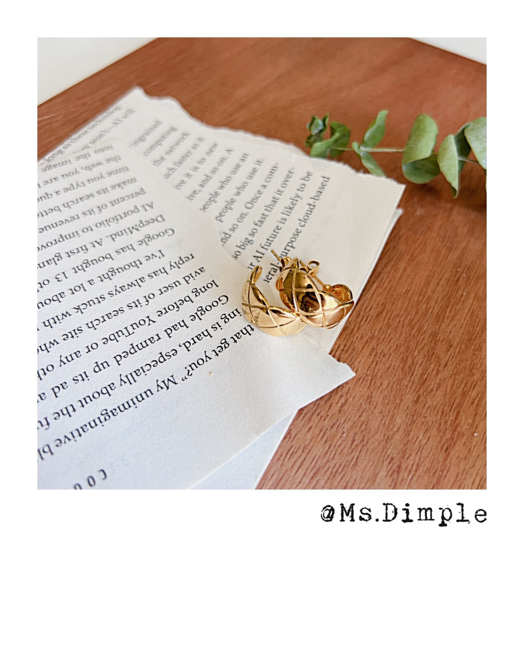 18k Gold Plated Stainless Steel Luxury Earrings