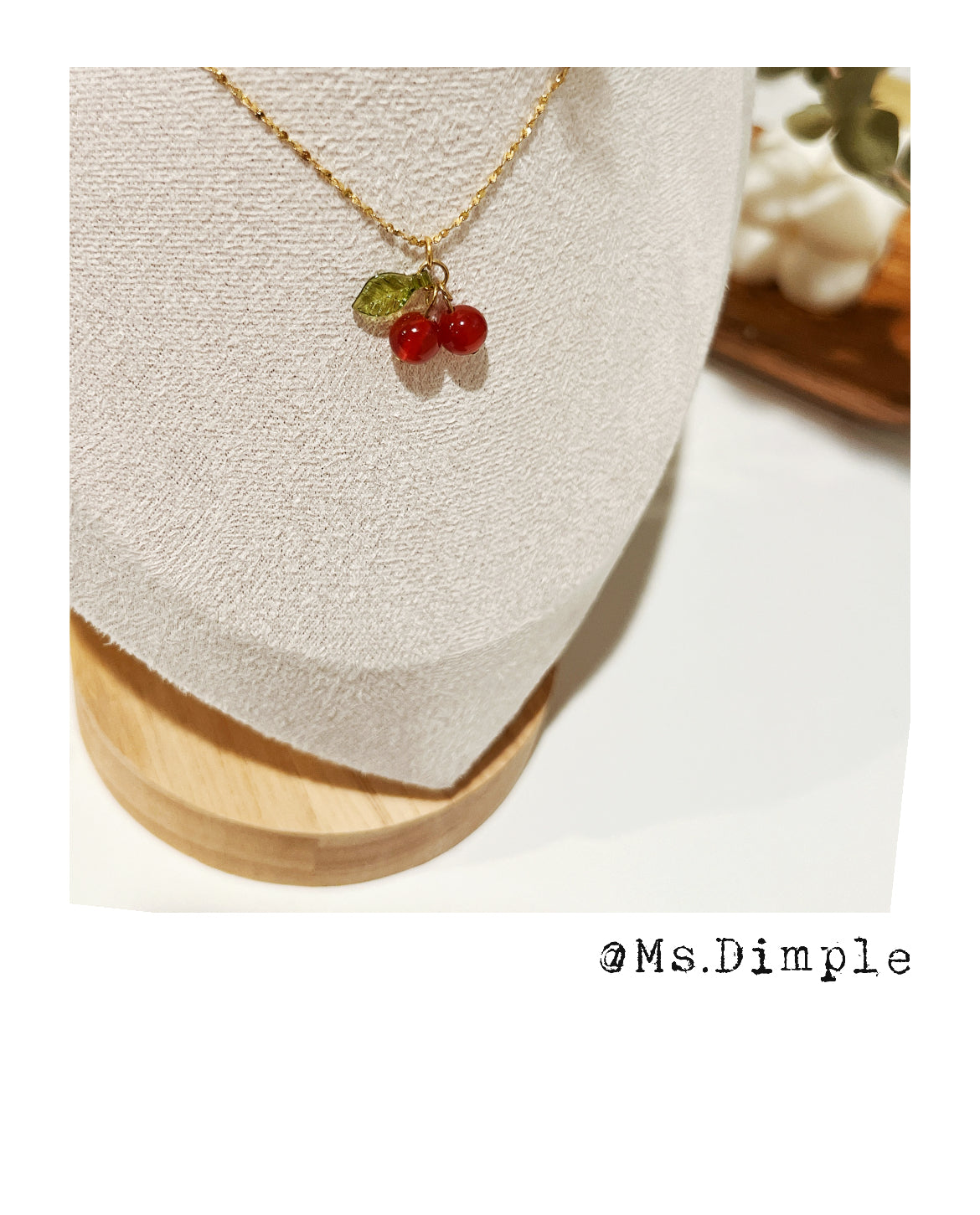 18K Gold Plated Cherry Stainless Steel Necklace