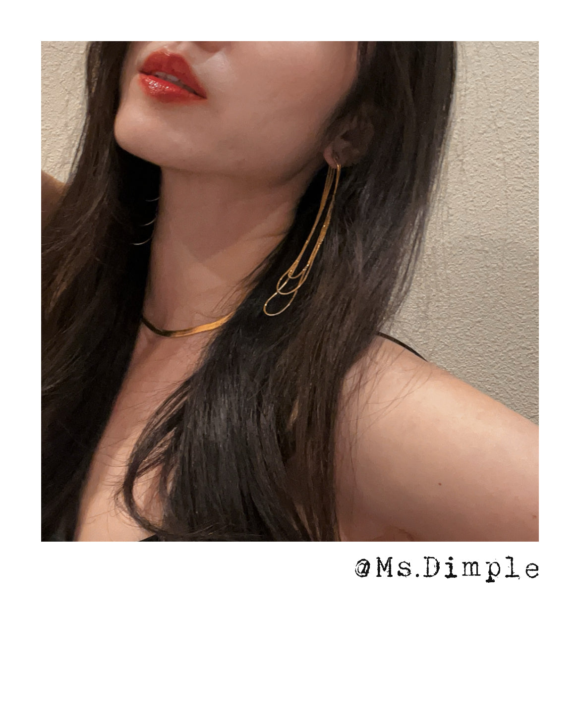18K Gold Plated Stainless Steel Snake Flat Gold Necklace