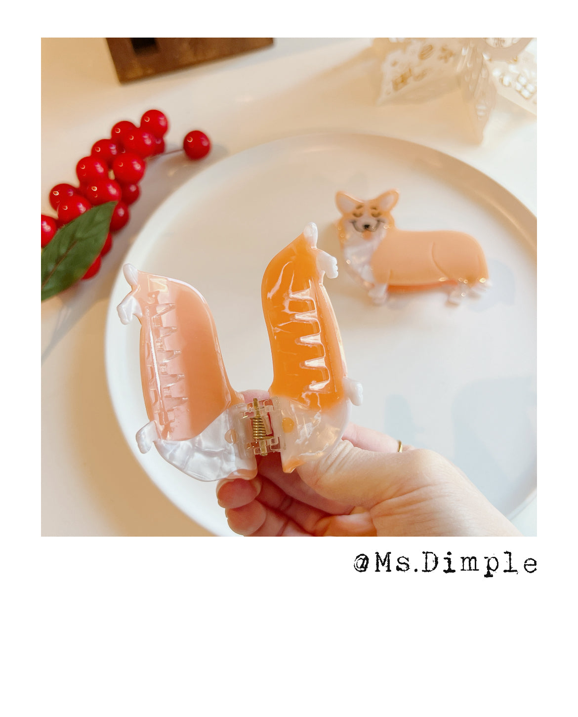 Cute Corgi Hair Claw Clip