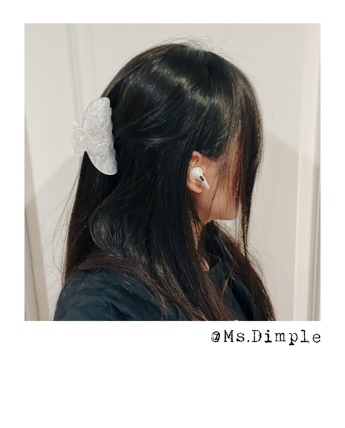 White Bling Bride Hair Claw Clip