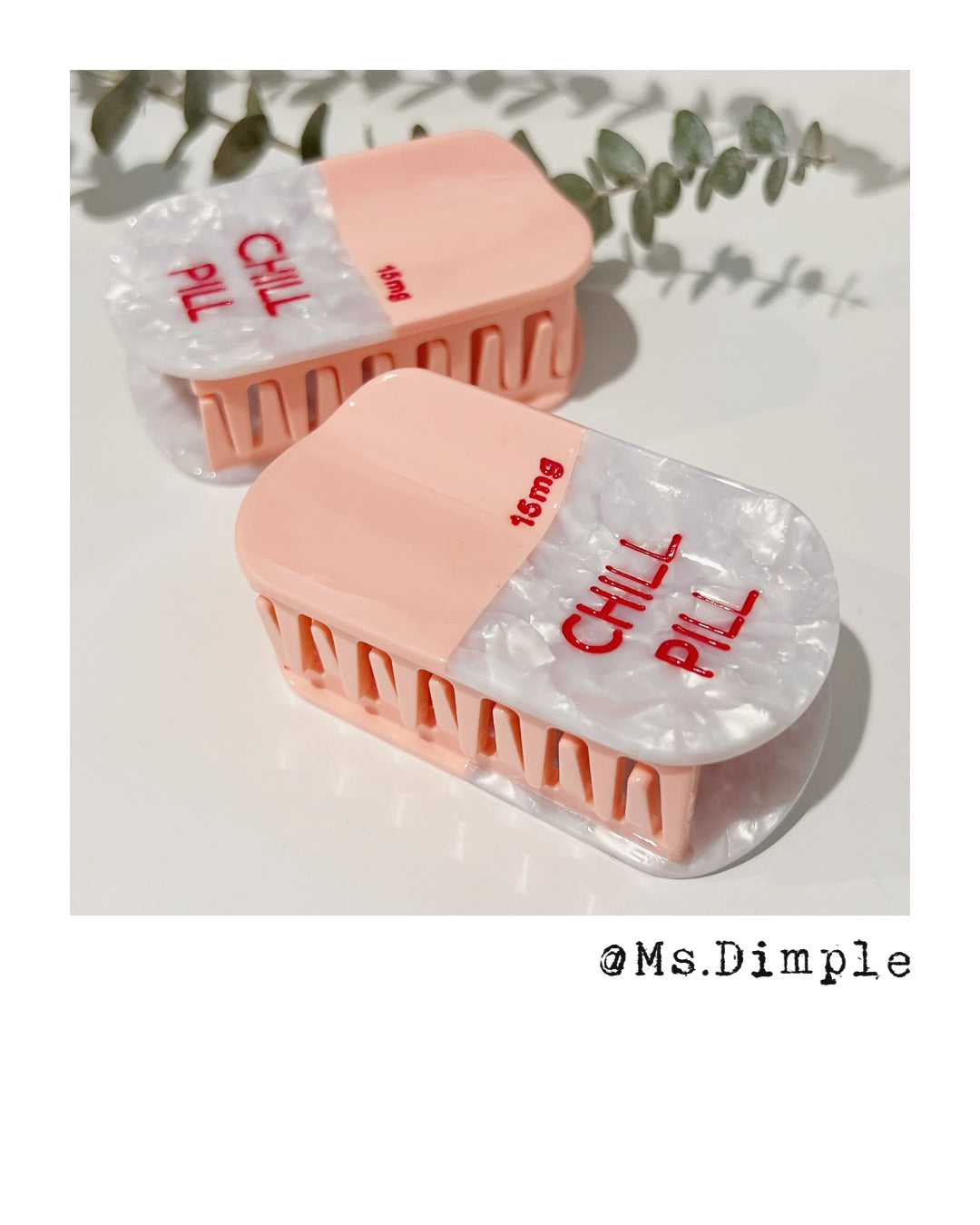 Funny Chill Pill Hair Claw Clip