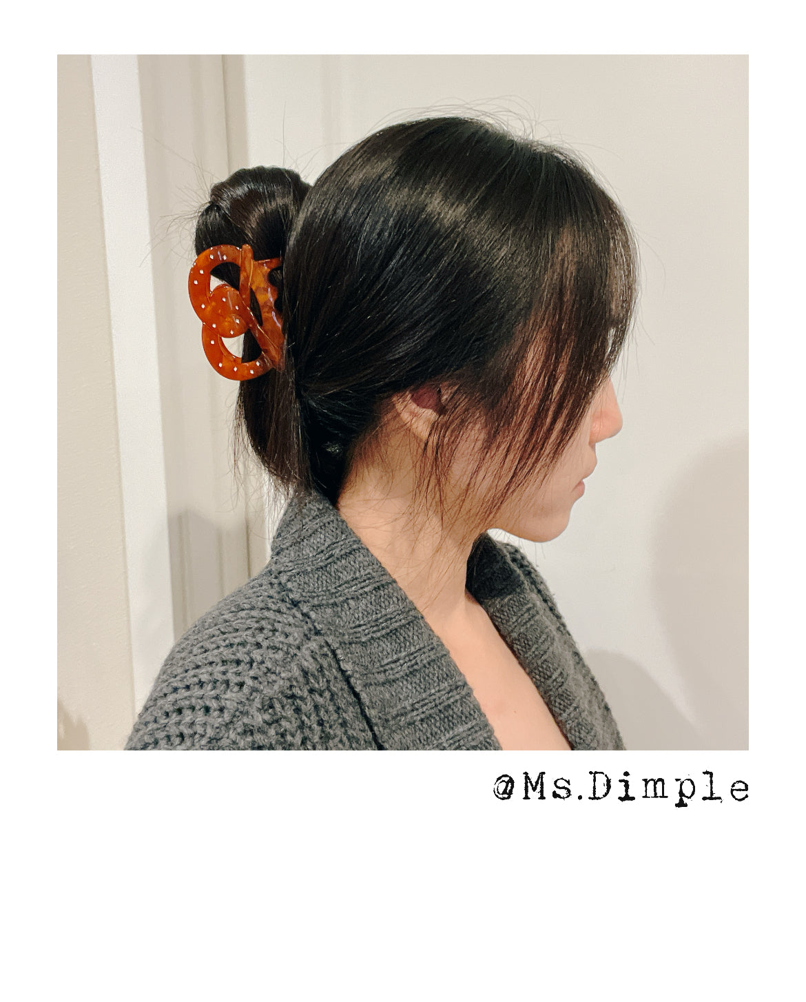 Cute Brown Pretzel Claw Clip