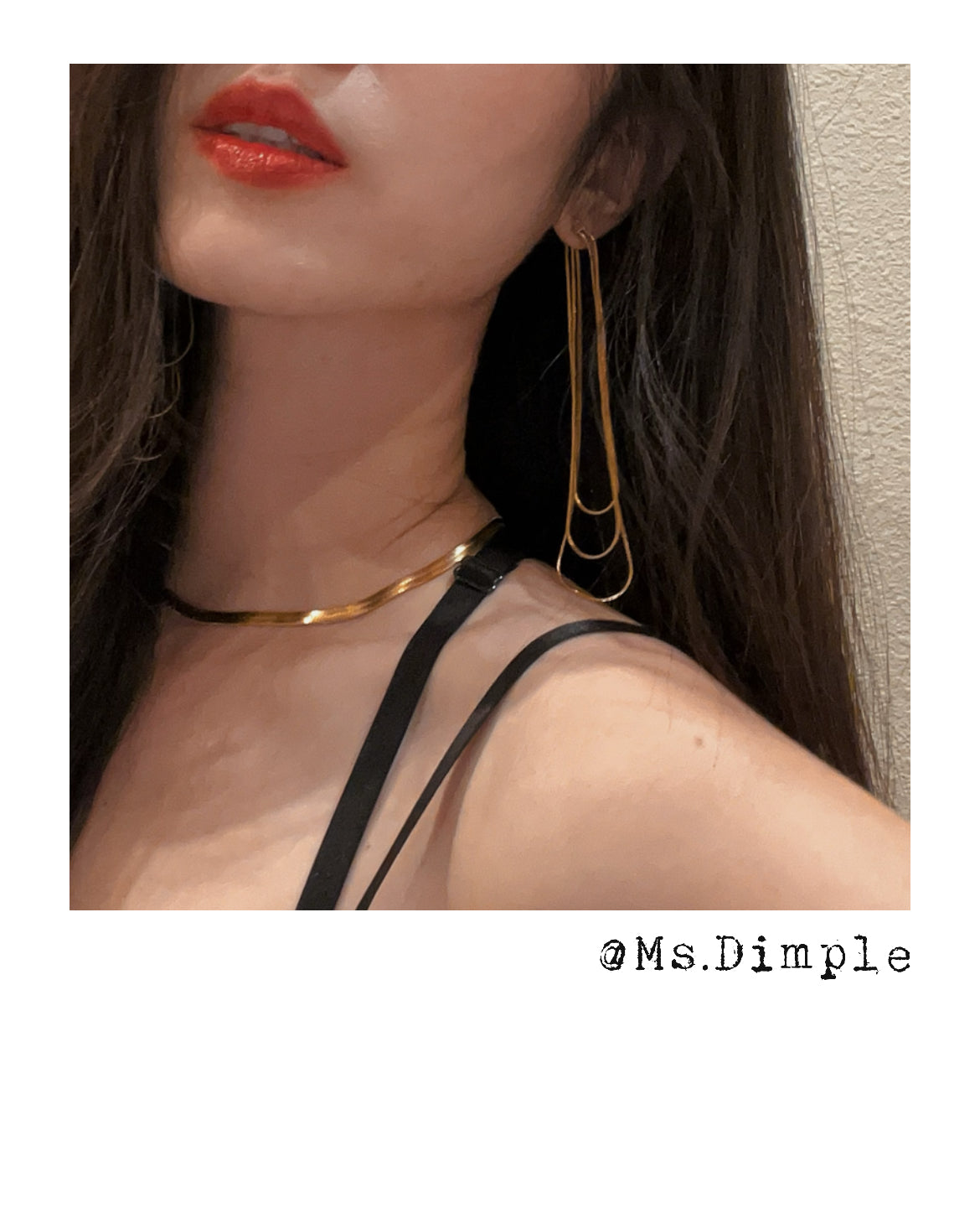 18K Gold Plated Stainless Steel Snake Flat Gold Necklace