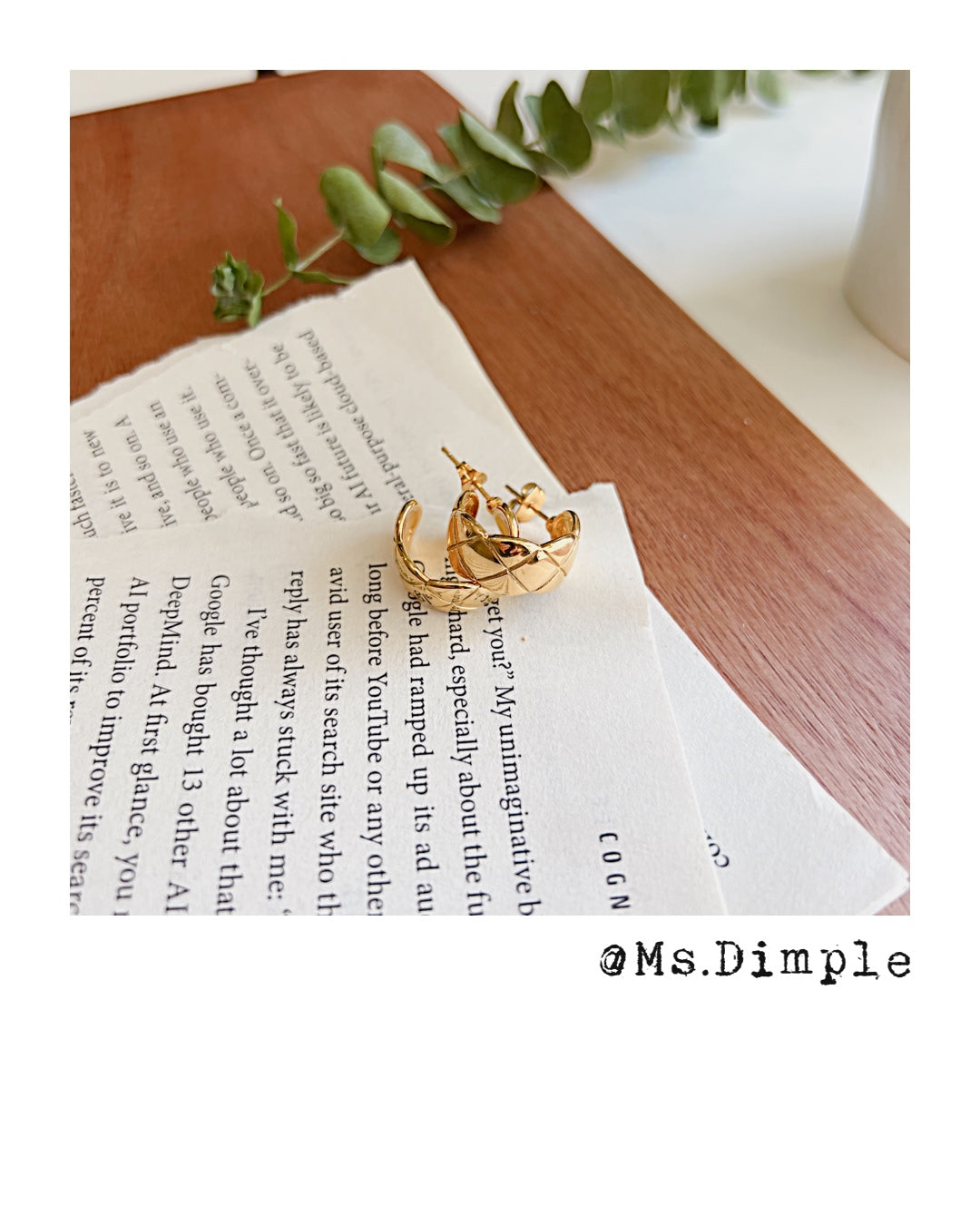 18k Gold Plated Stainless Steel Luxury Earrings