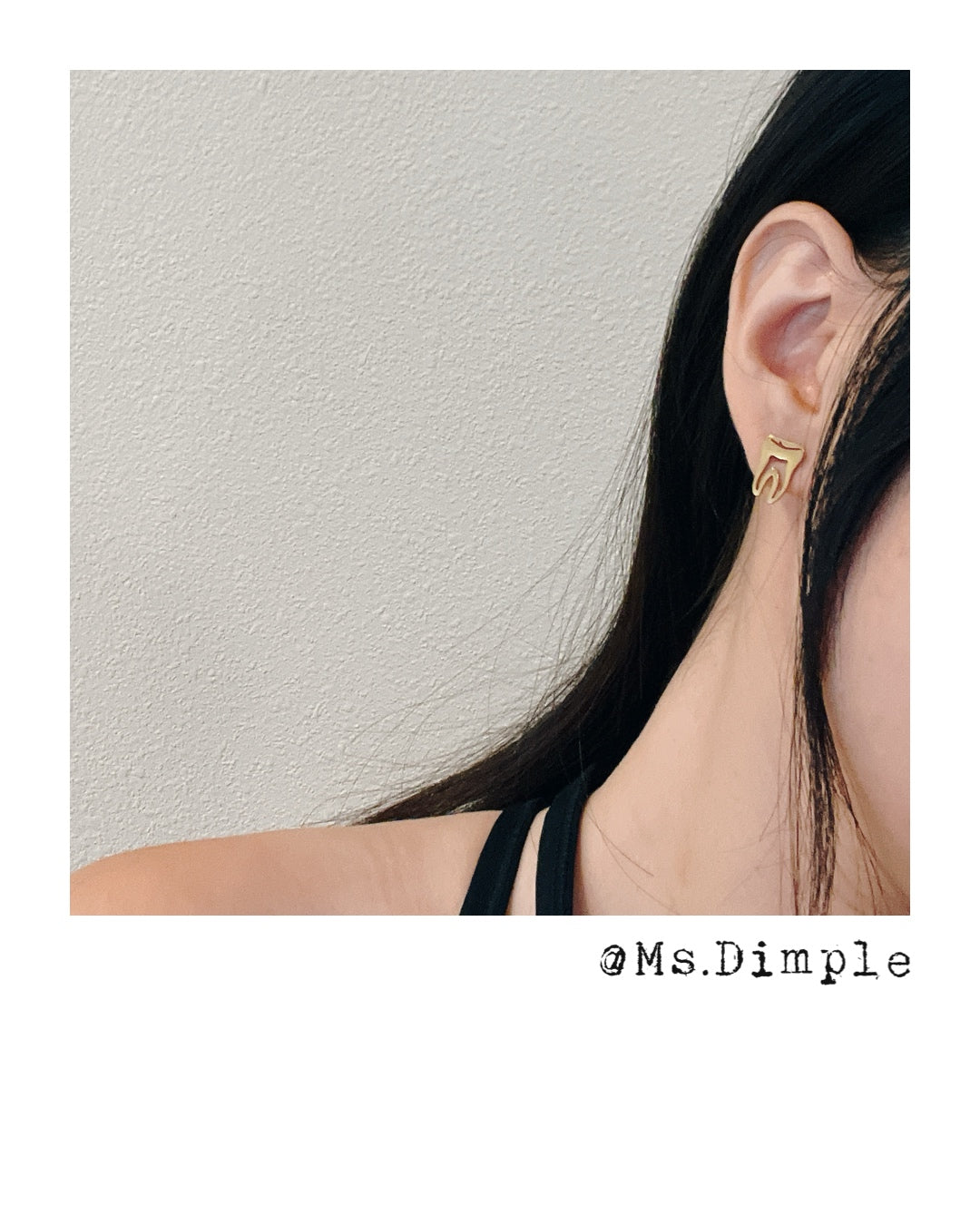 18k Gold Plated Stainless Steel Dentist Cute Tooth Earrings/Studs
