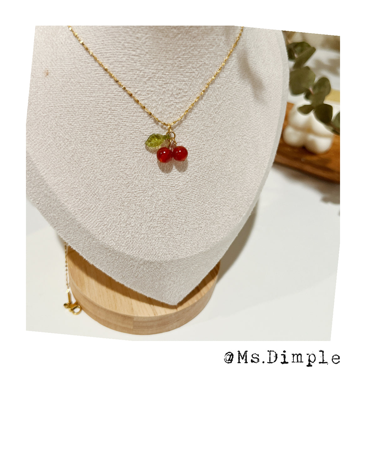 18K Gold Plated Cherry Stainless Steel Necklace
