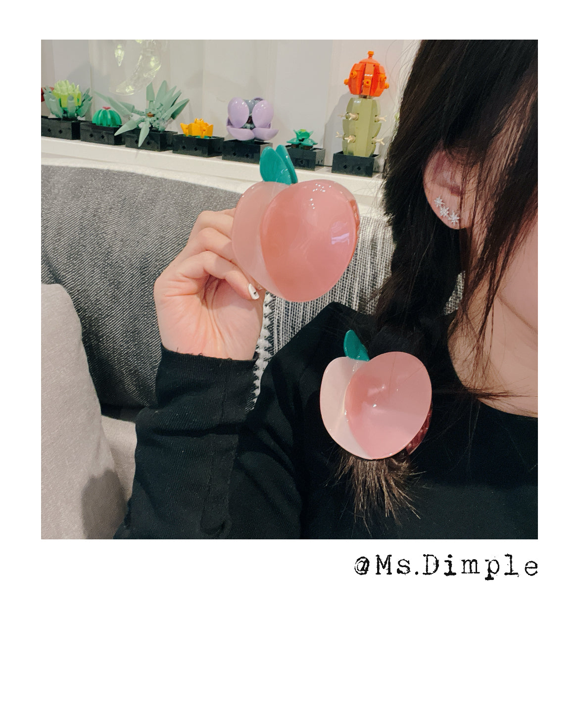 Summer Pink Peach Hair Claw Clip