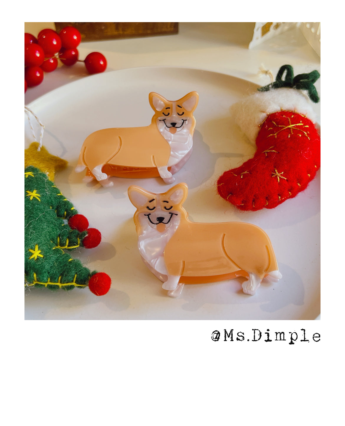 Cute Corgi Hair Claw Clip