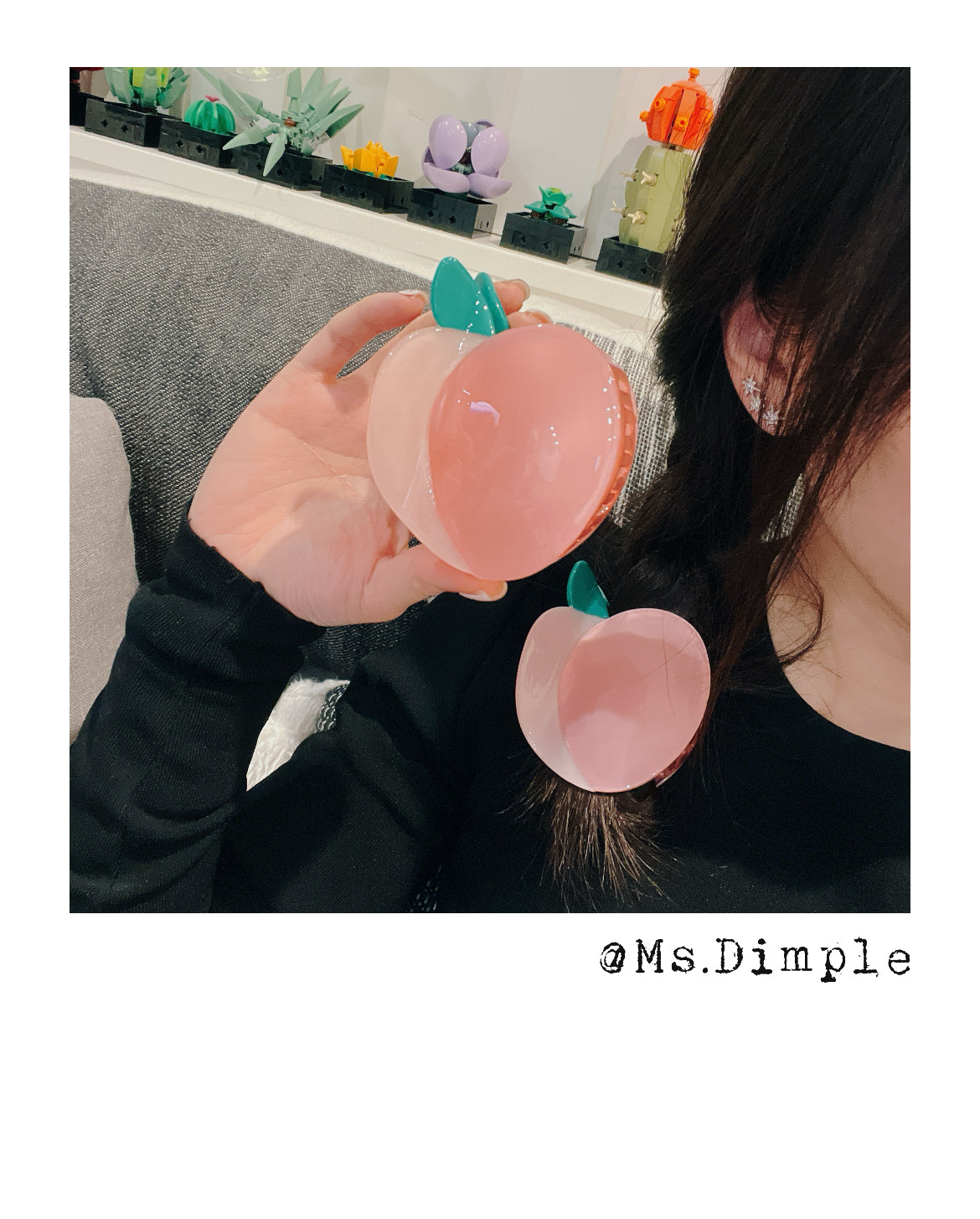 Summer Pink Peach Hair Claw Clip