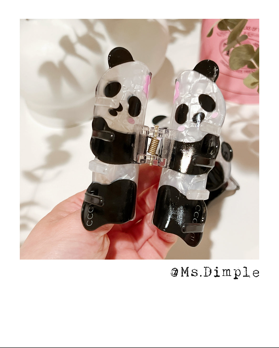 Cute Baby Panda Hair Claw Clip