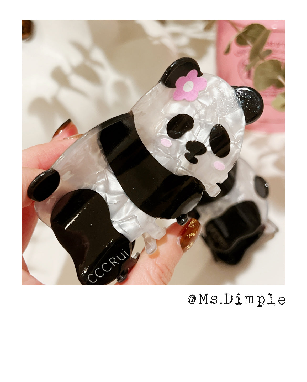 Cute Baby Panda Hair Claw Clip