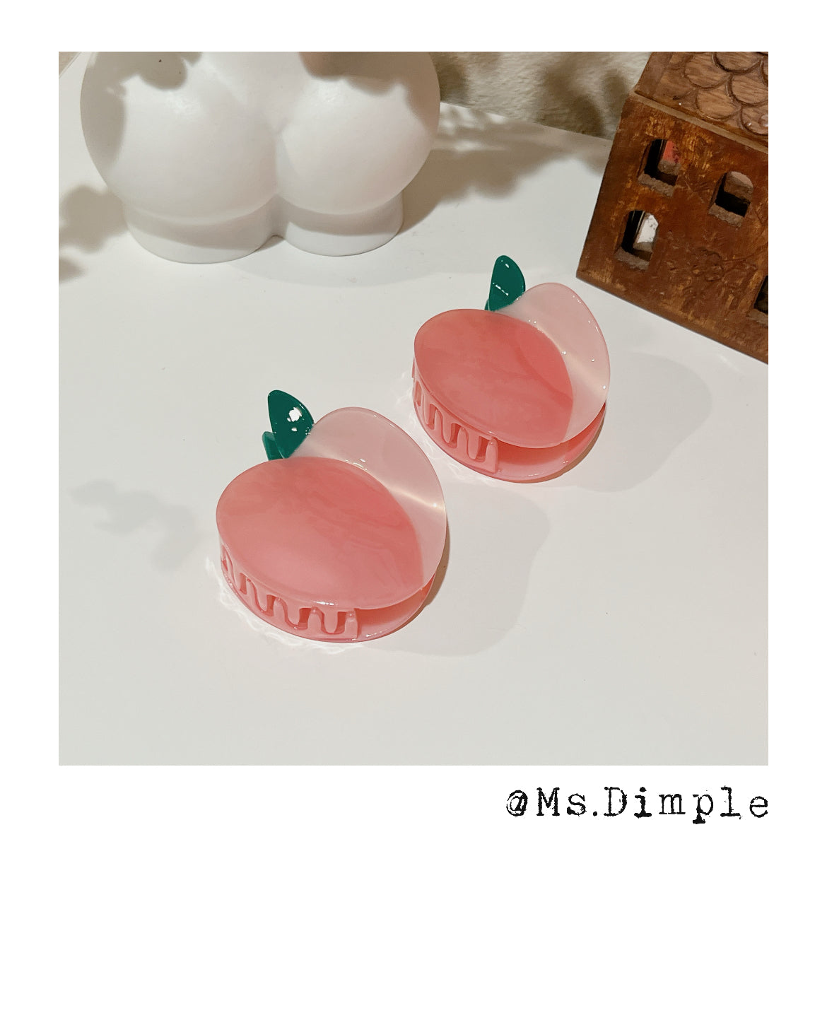 Summer Pink Peach Hair Claw Clip