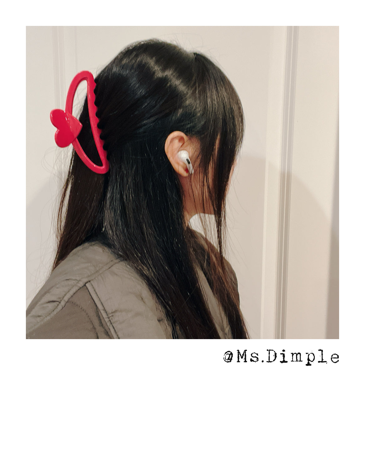 Big Pink Heart Valentines Day Hair Claw Clip