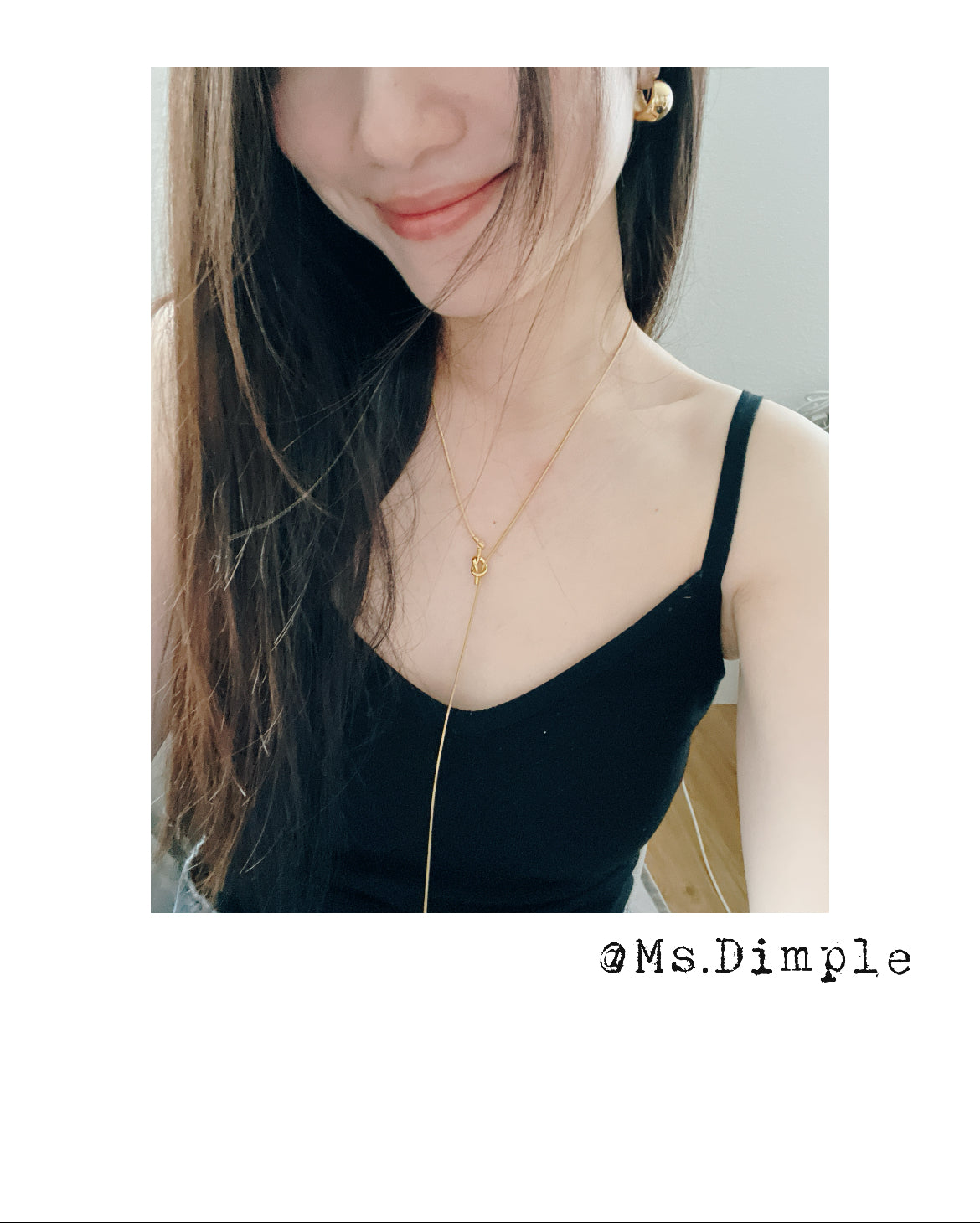 18K Gold Plated Stainless Steel Long Knot Necklace