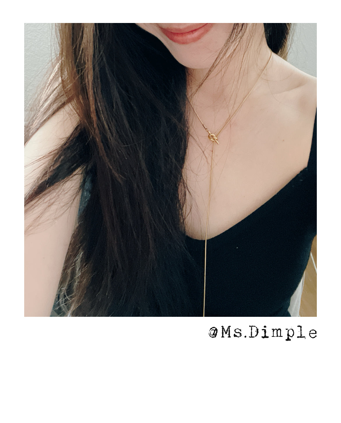 18K Gold Plated Stainless Steel Long Knot Necklace