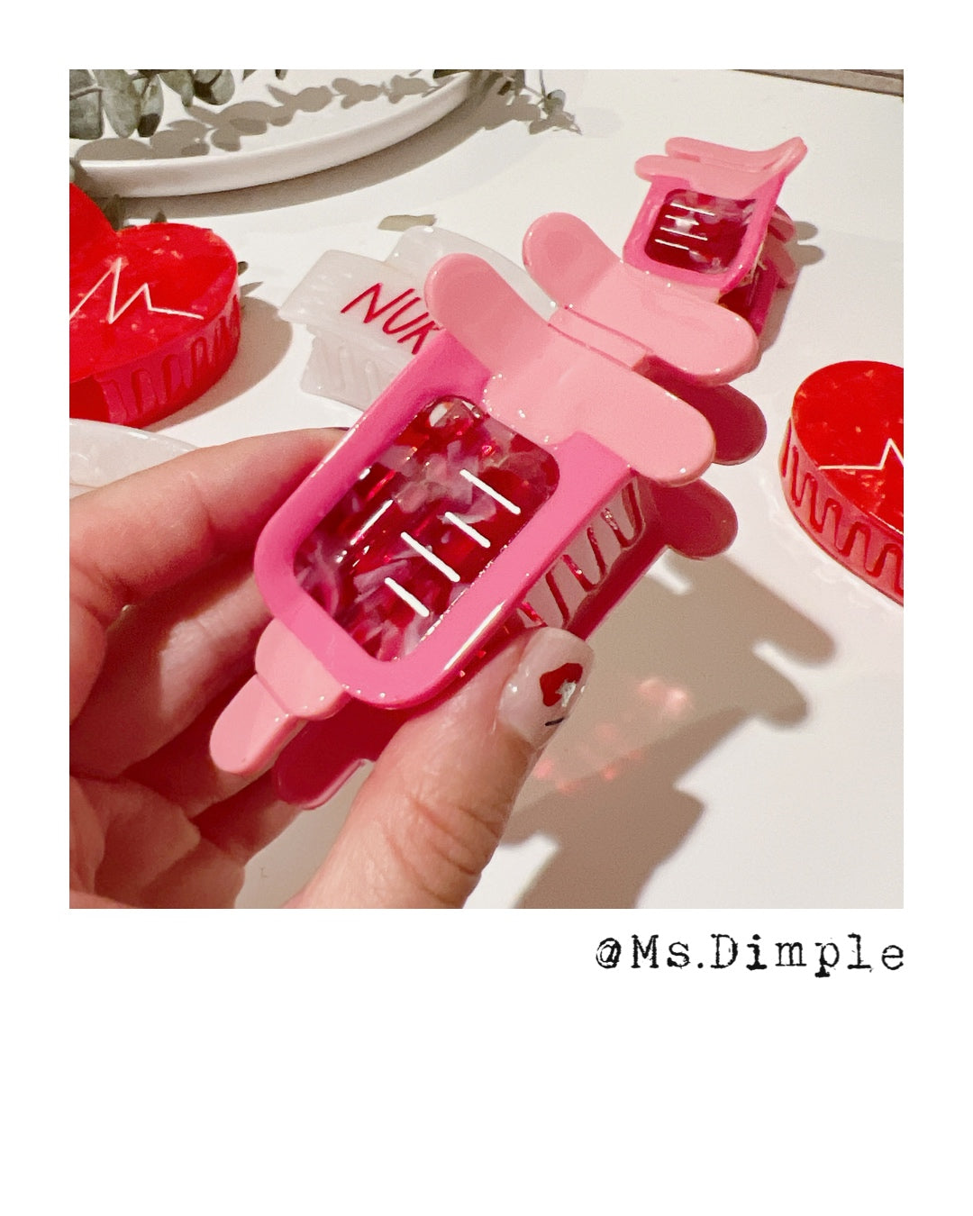 Cute Nurse Syringe/EKG/Nurse Hair Claw Clip