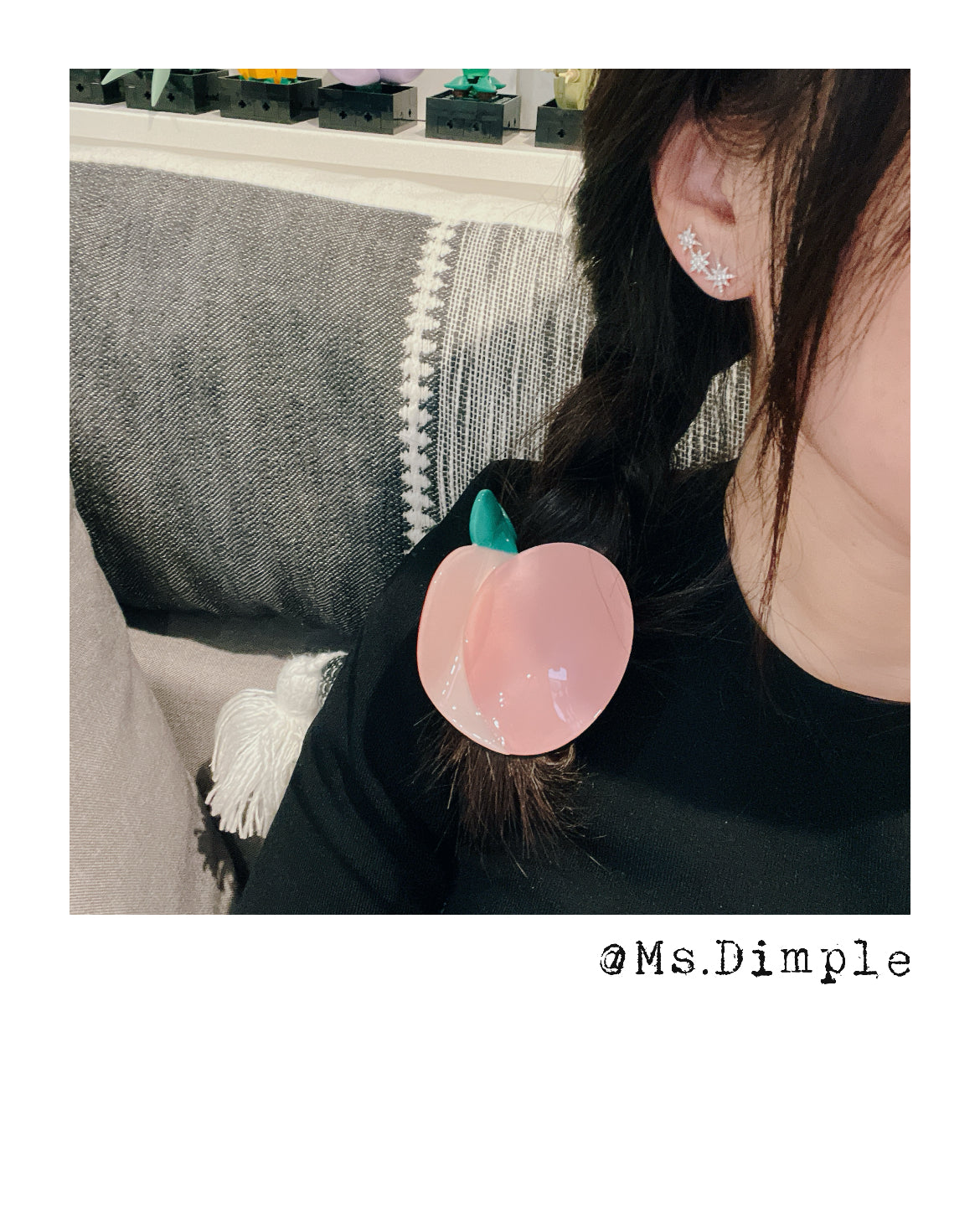 Summer Pink Peach Hair Claw Clip