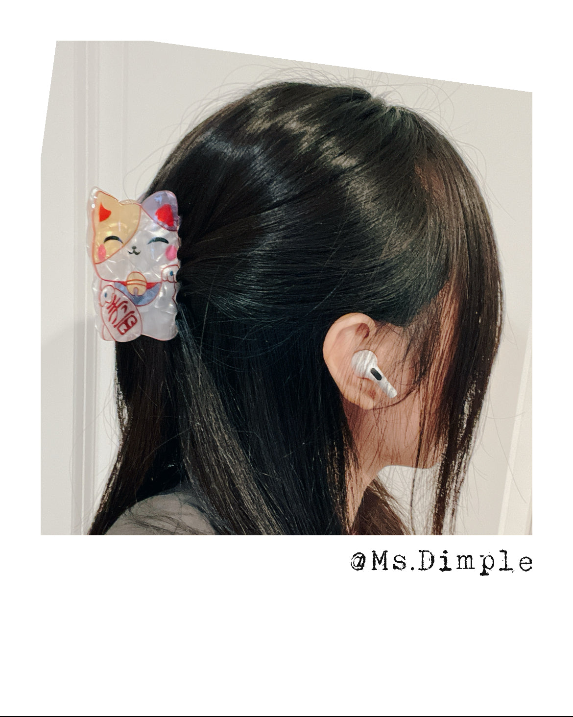 Japanese Lucky Cat Fortune Cat Hair Claw Clip