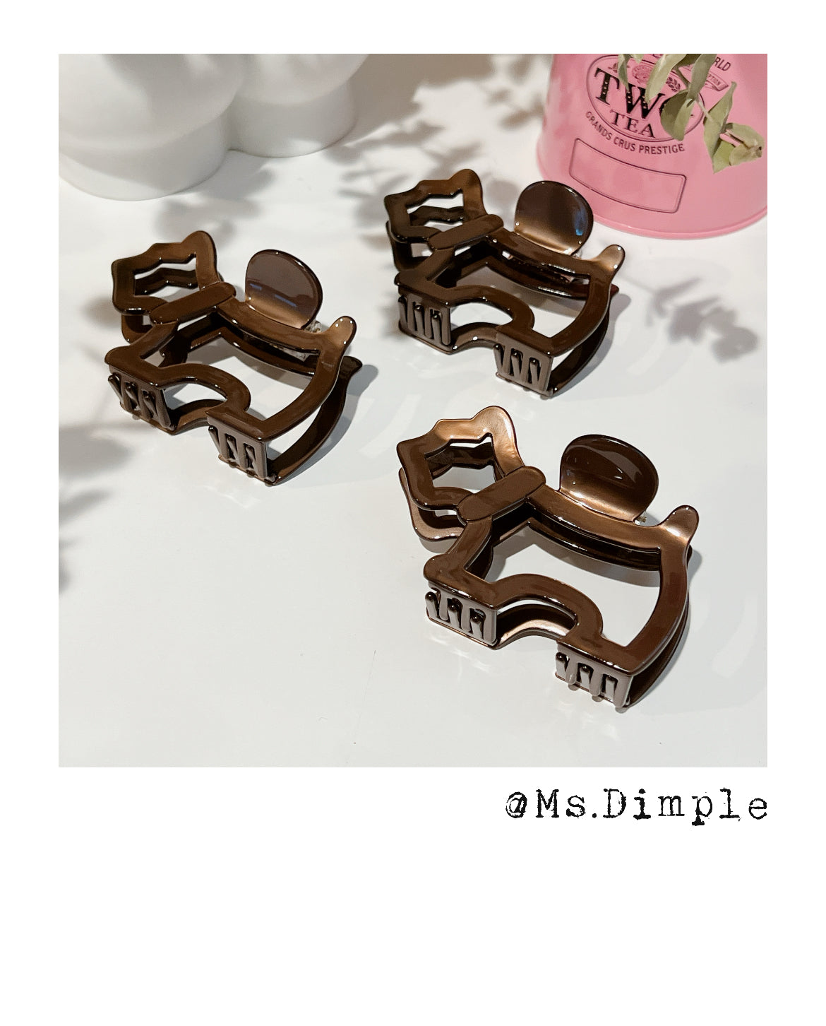 Brown Dog Hair Claw Clip