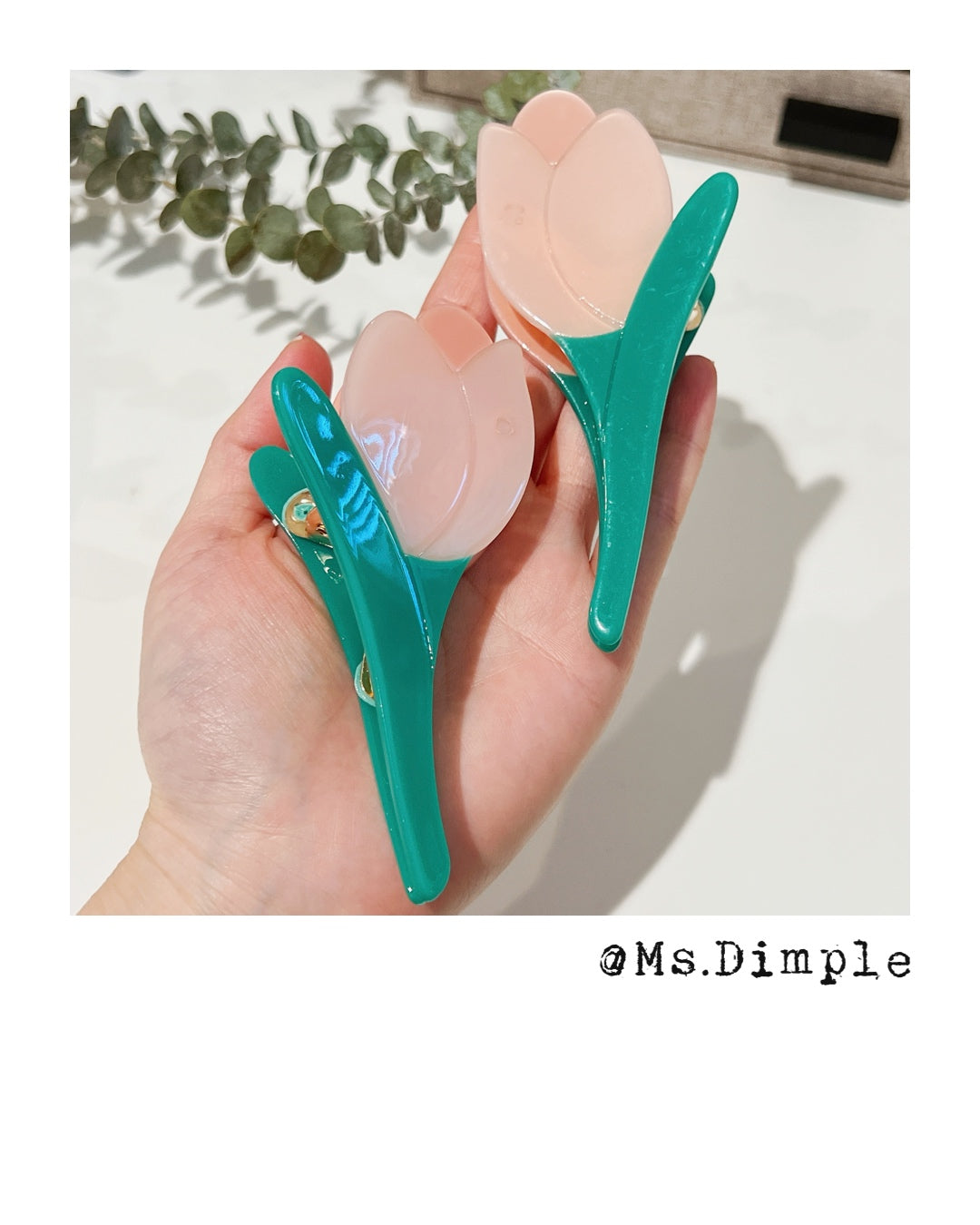 Pink Turlip Hair Claw Clip