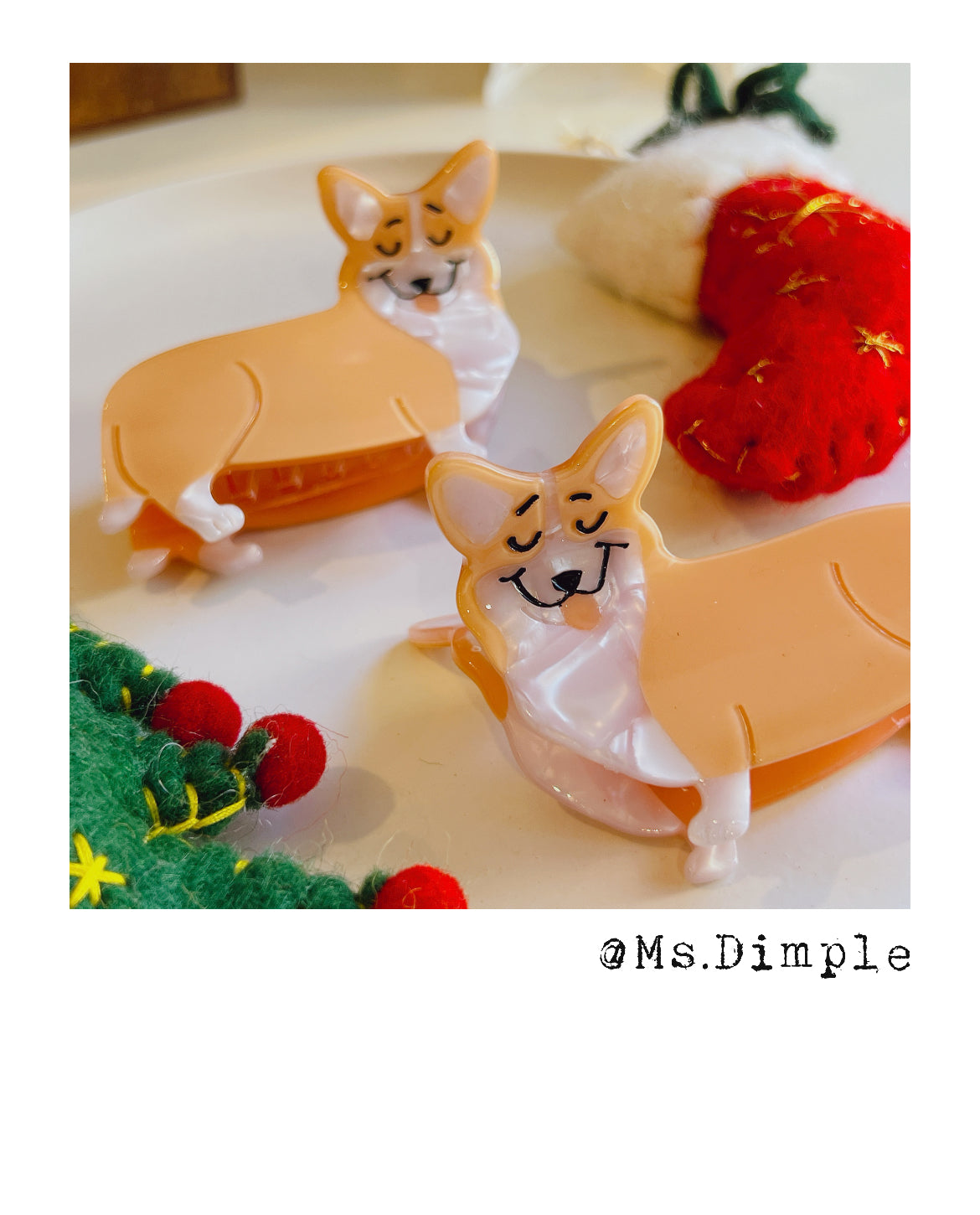 Cute Corgi Hair Claw Clip