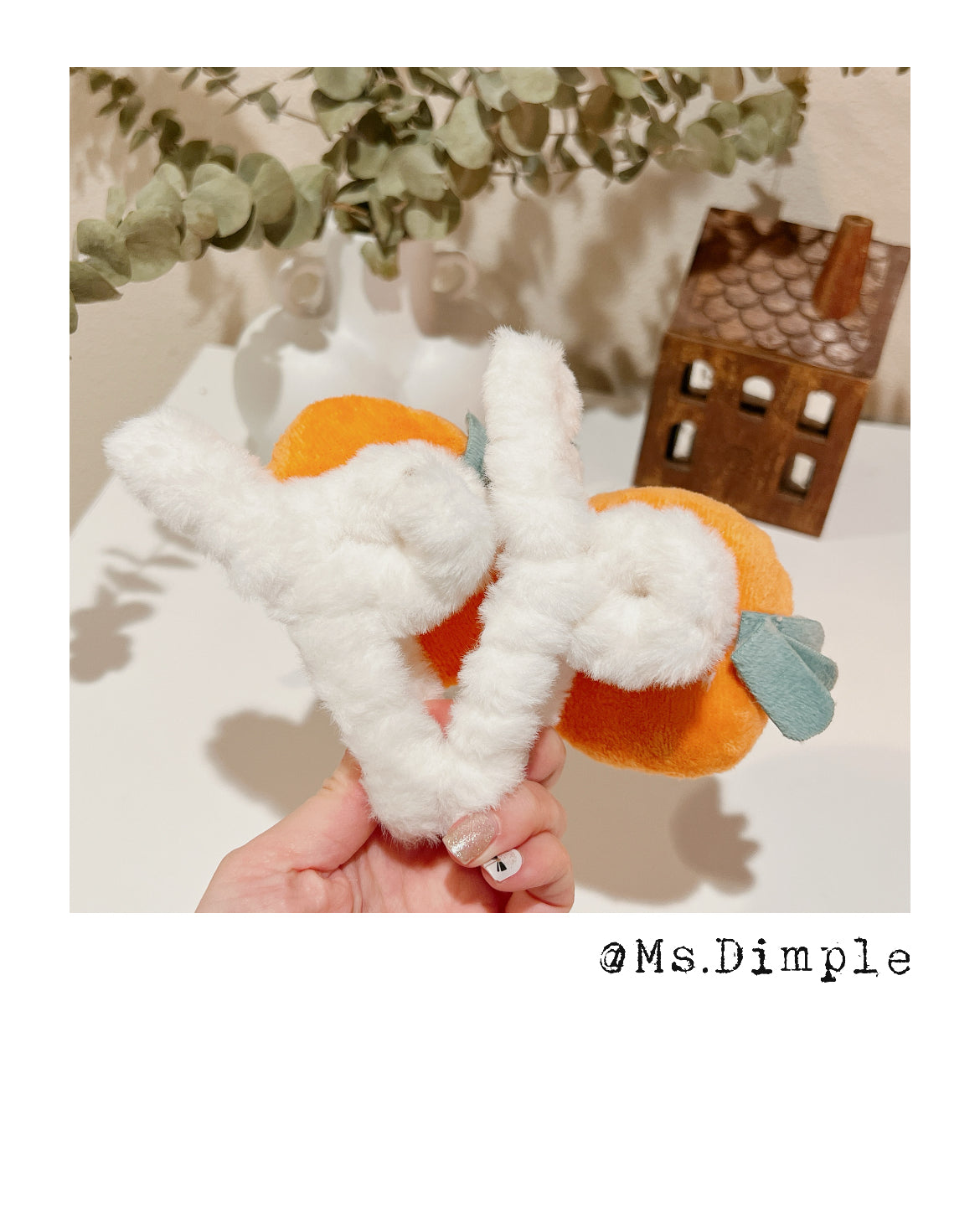 Fluffy Big Orange Hair Claw Clip