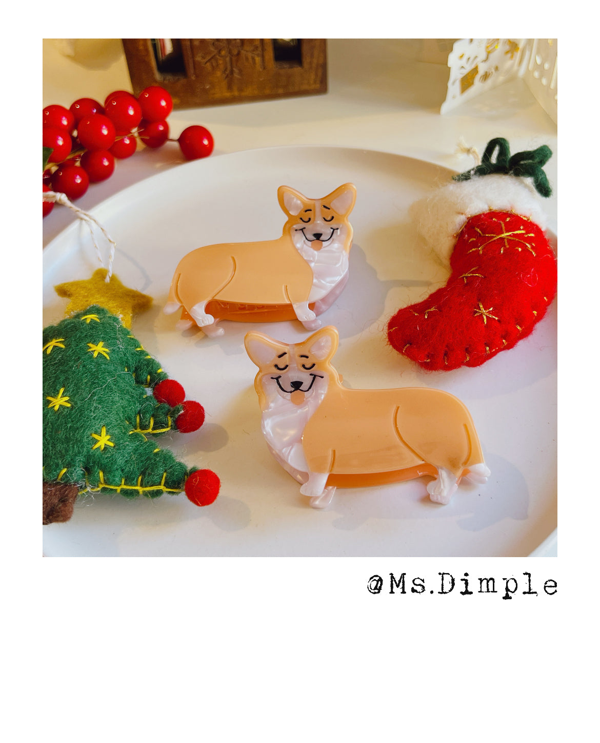 Cute Corgi Hair Claw Clip