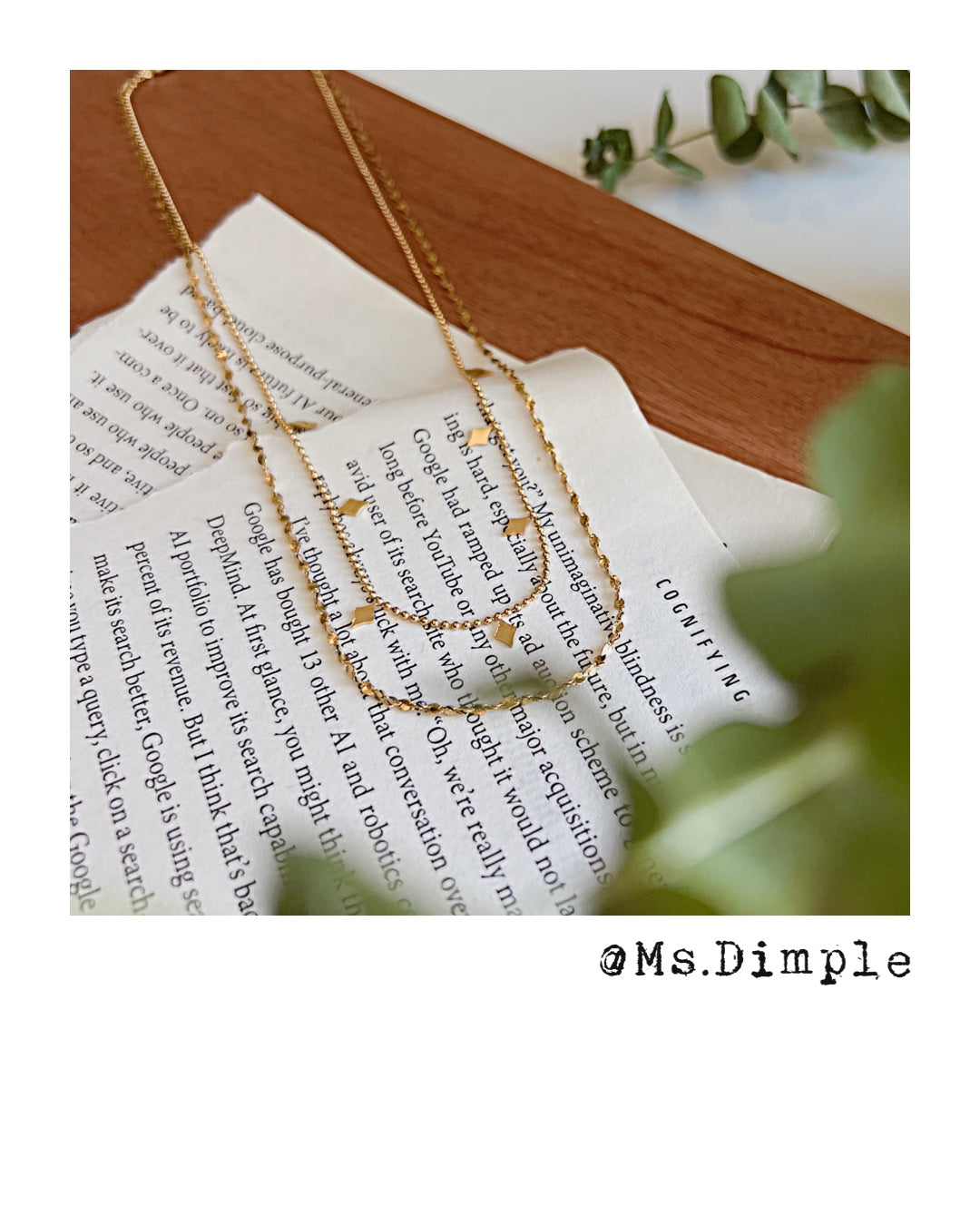 18k Gold Plated Double Layered Necklace