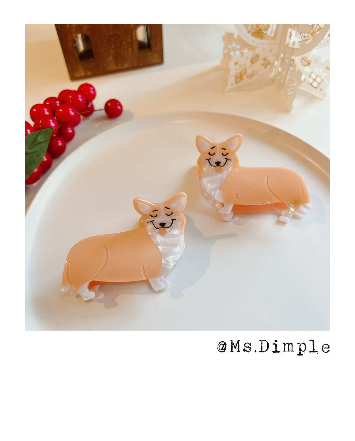 Cute Corgi Hair Claw Clip