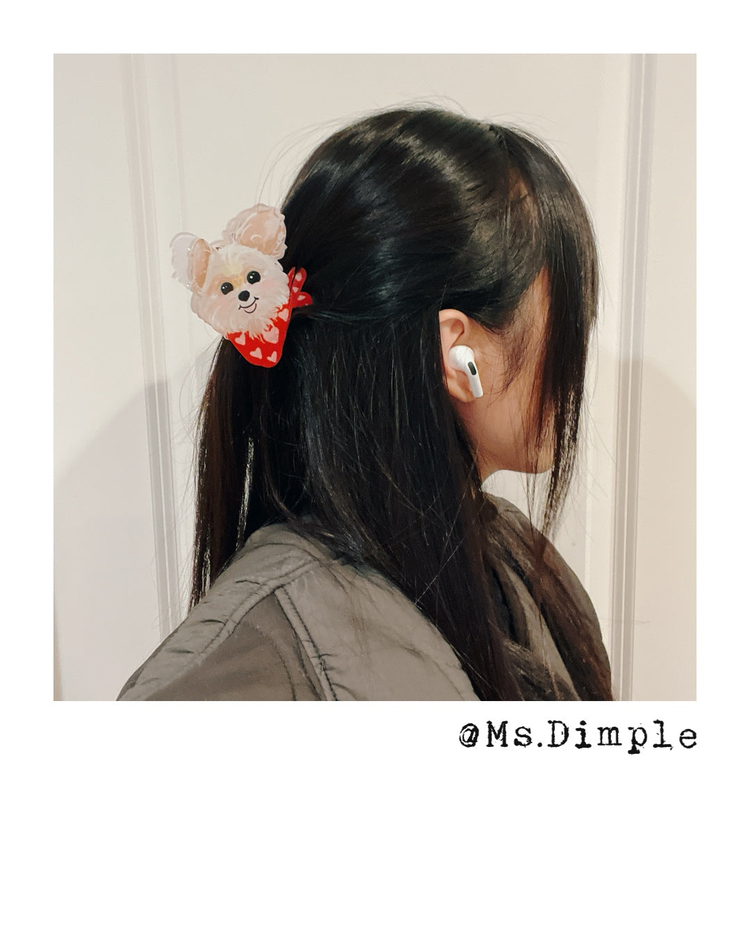 Cute Big Dog Hair Claw Clip