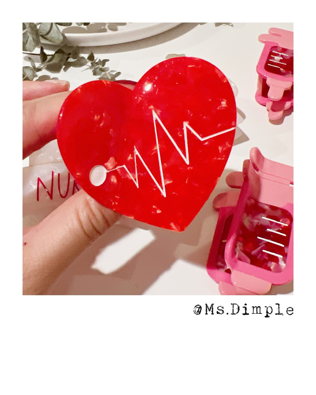 Cute Nurse Syringe/EKG/Nurse Hair Claw Clip
