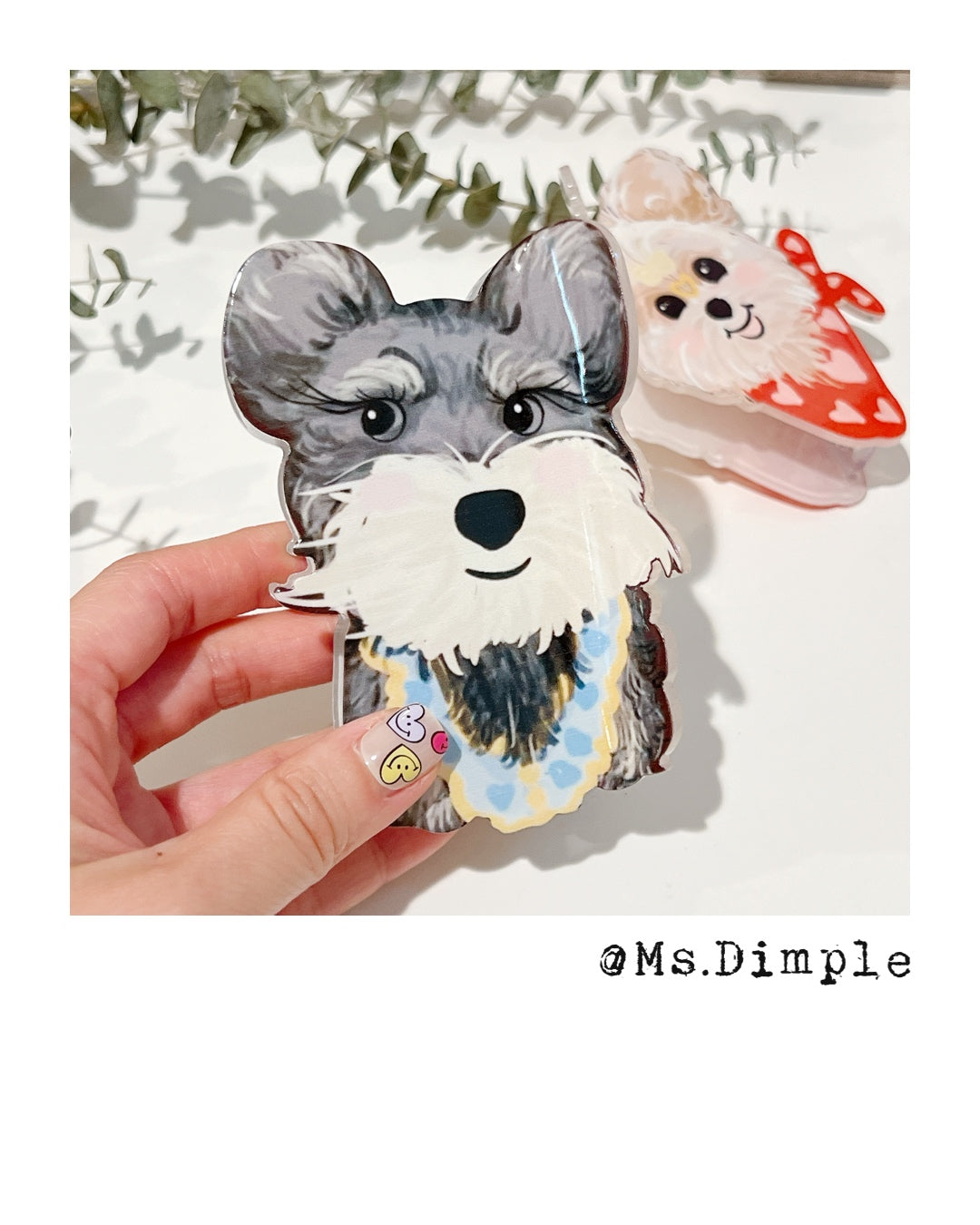 Cute Big Dog Hair Claw Clip
