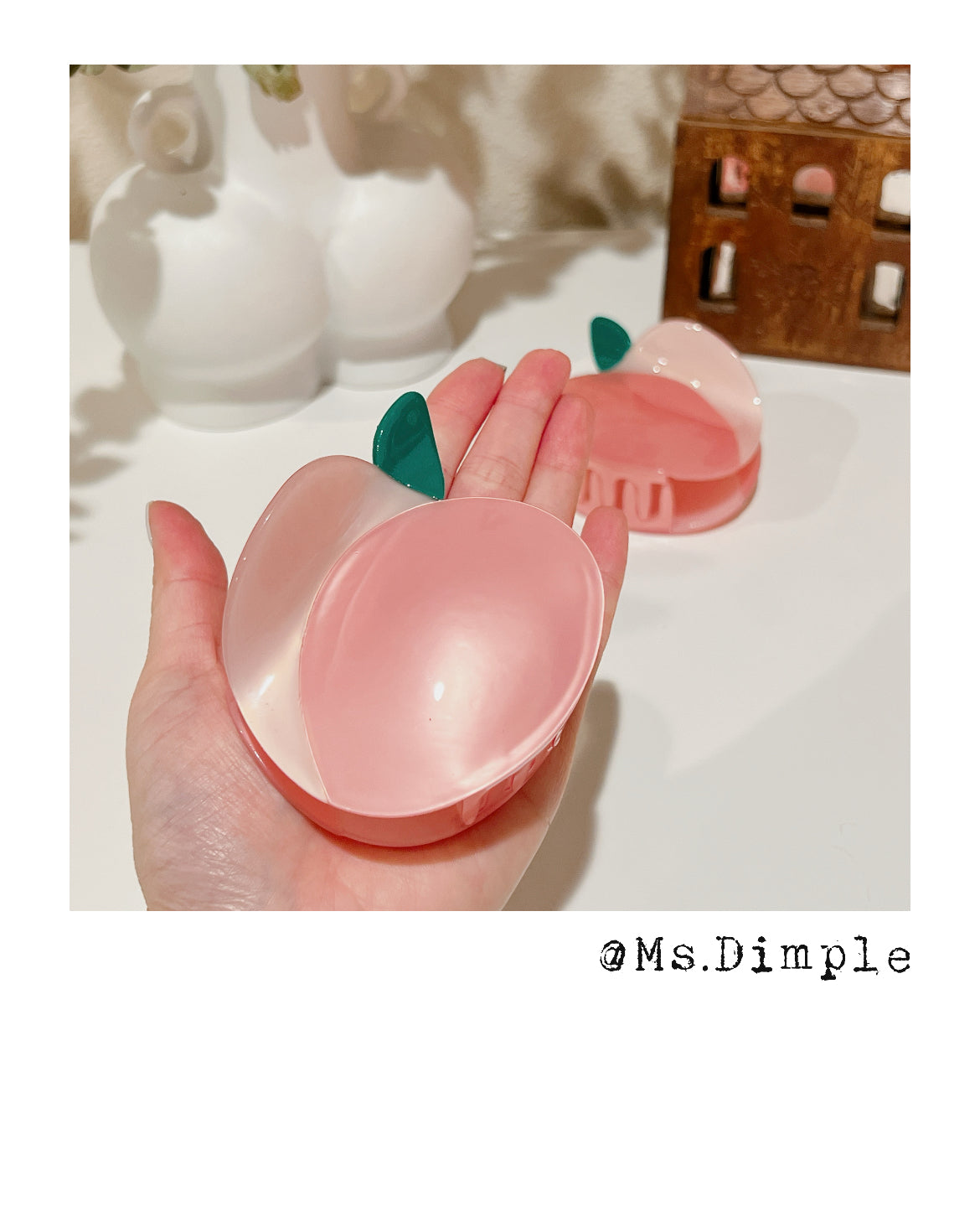Summer Pink Peach Hair Claw Clip
